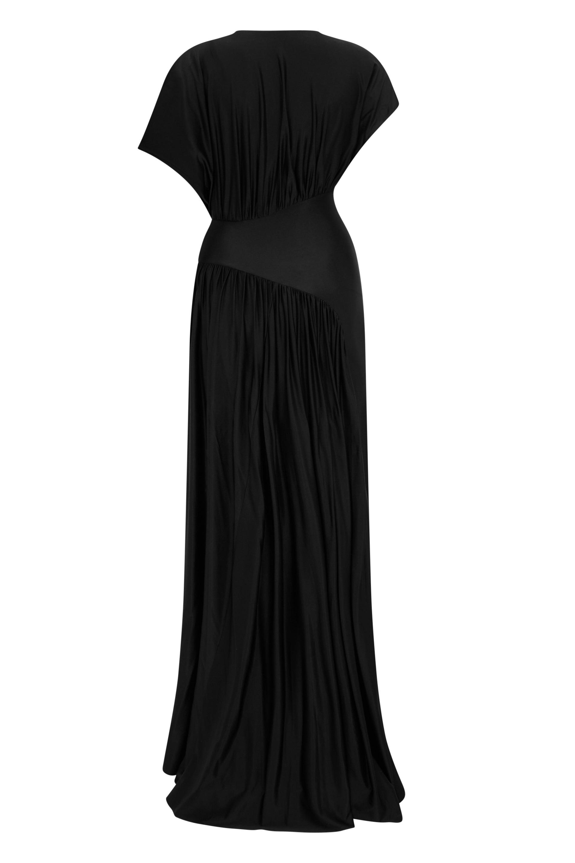 black flowy long dress Black Flowy A Line Sweetheart Neck Wedding Gown Soft Tulle Halloween Wedding Dress AWD2012 main image 1