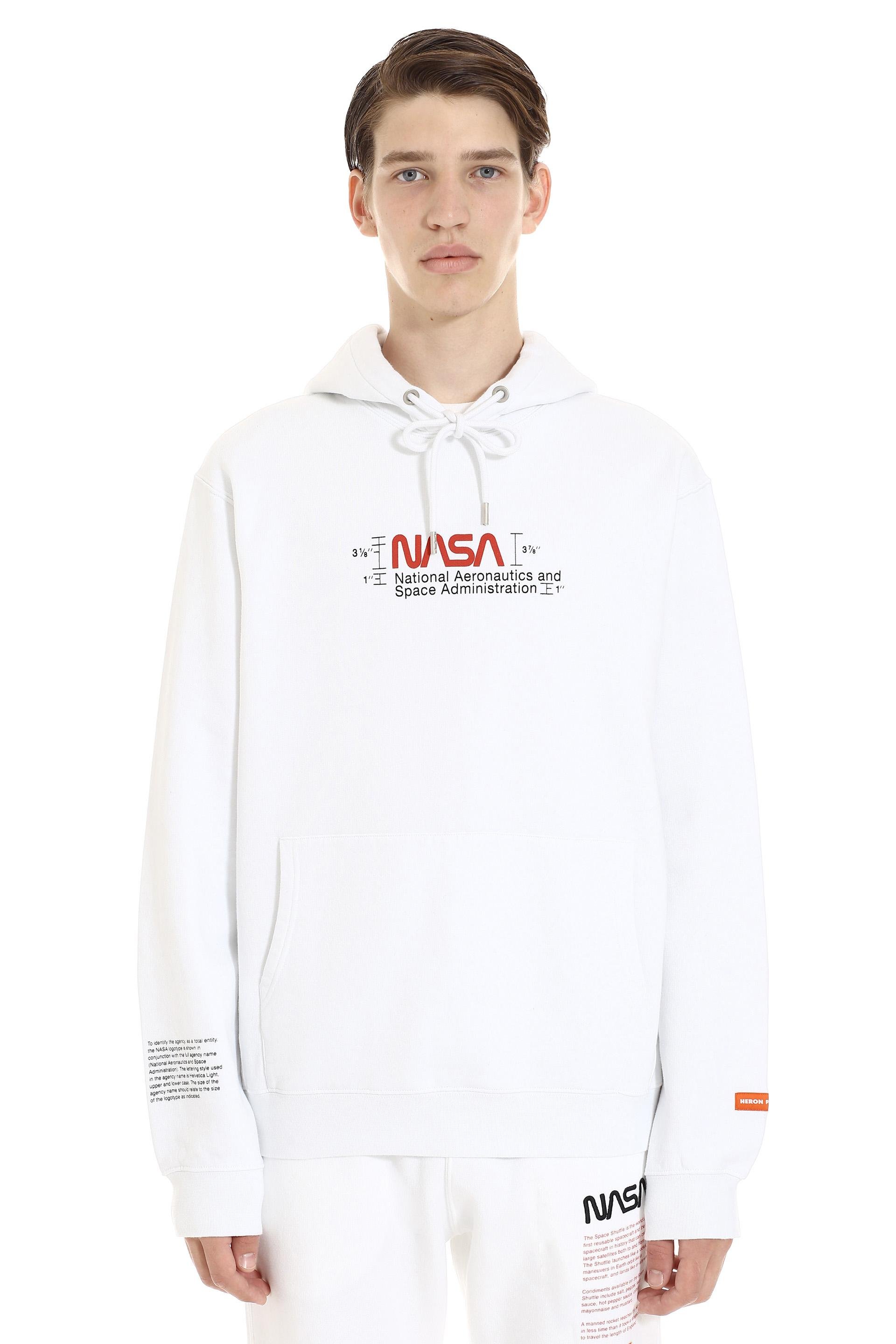 Heron Preston Cotton Nasa Hoodie In White For Men Save