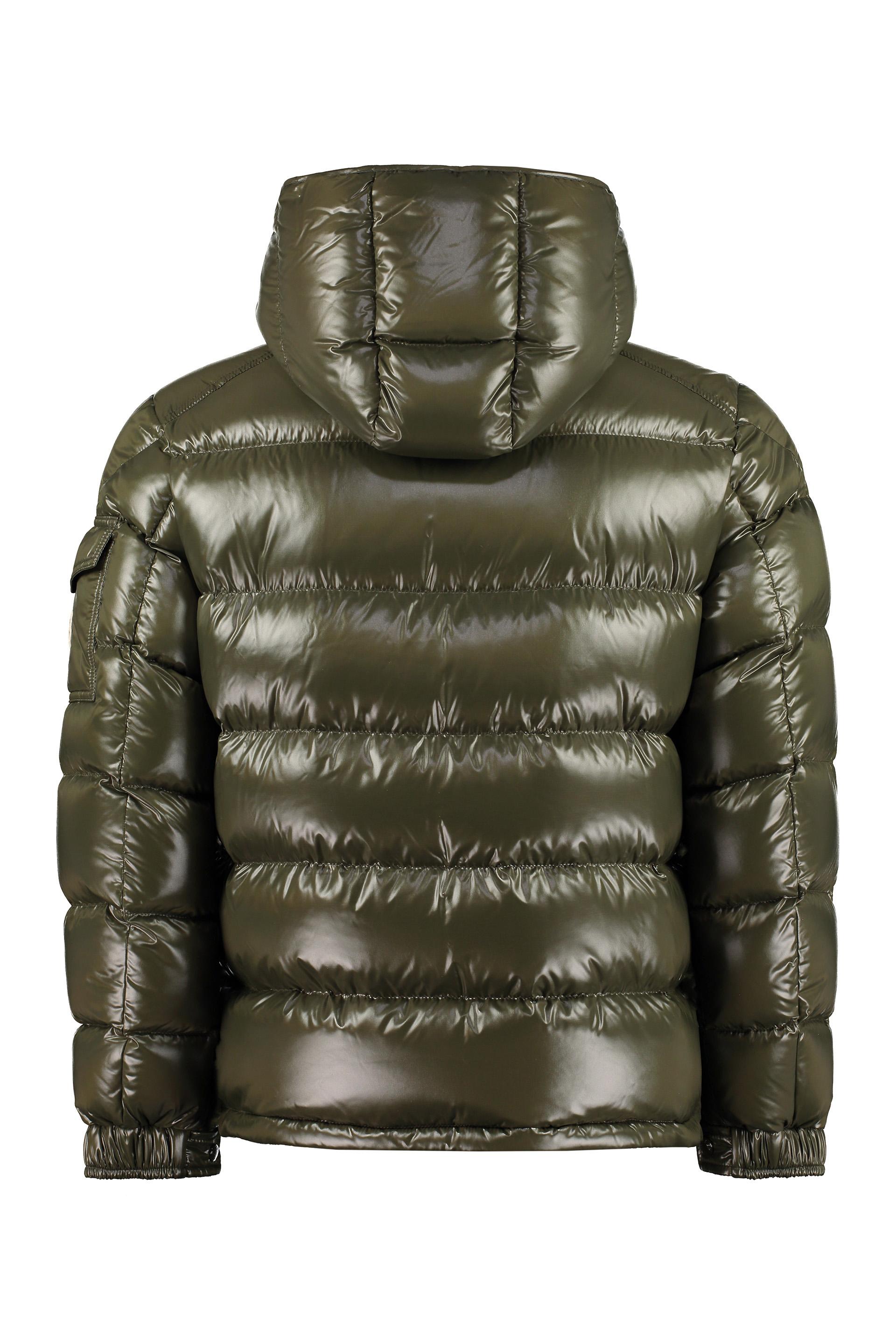 mens green maya full zip padded jacket