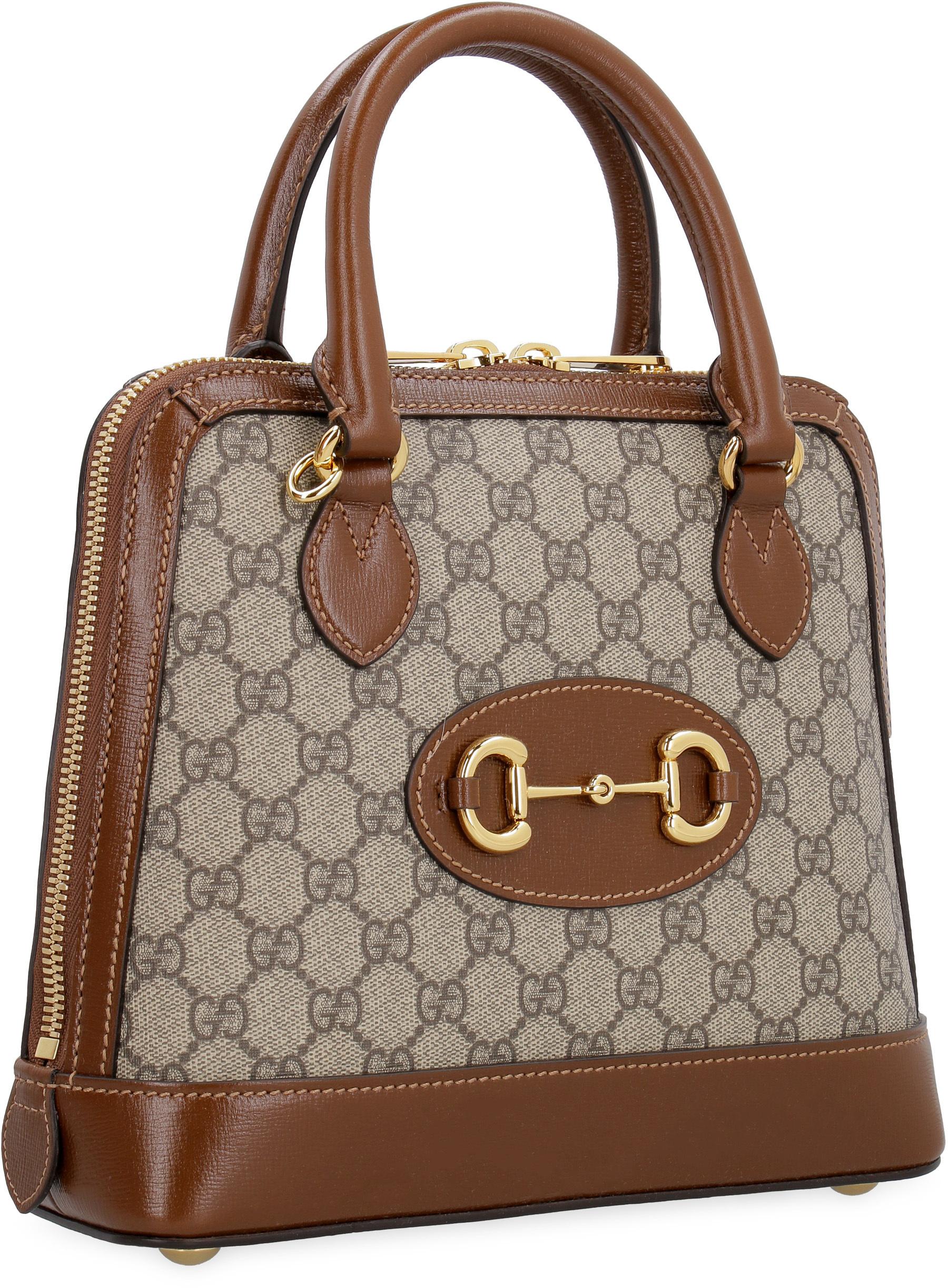 Gucci Canvas 1955 Horsebit Handbag in Brown Lyst