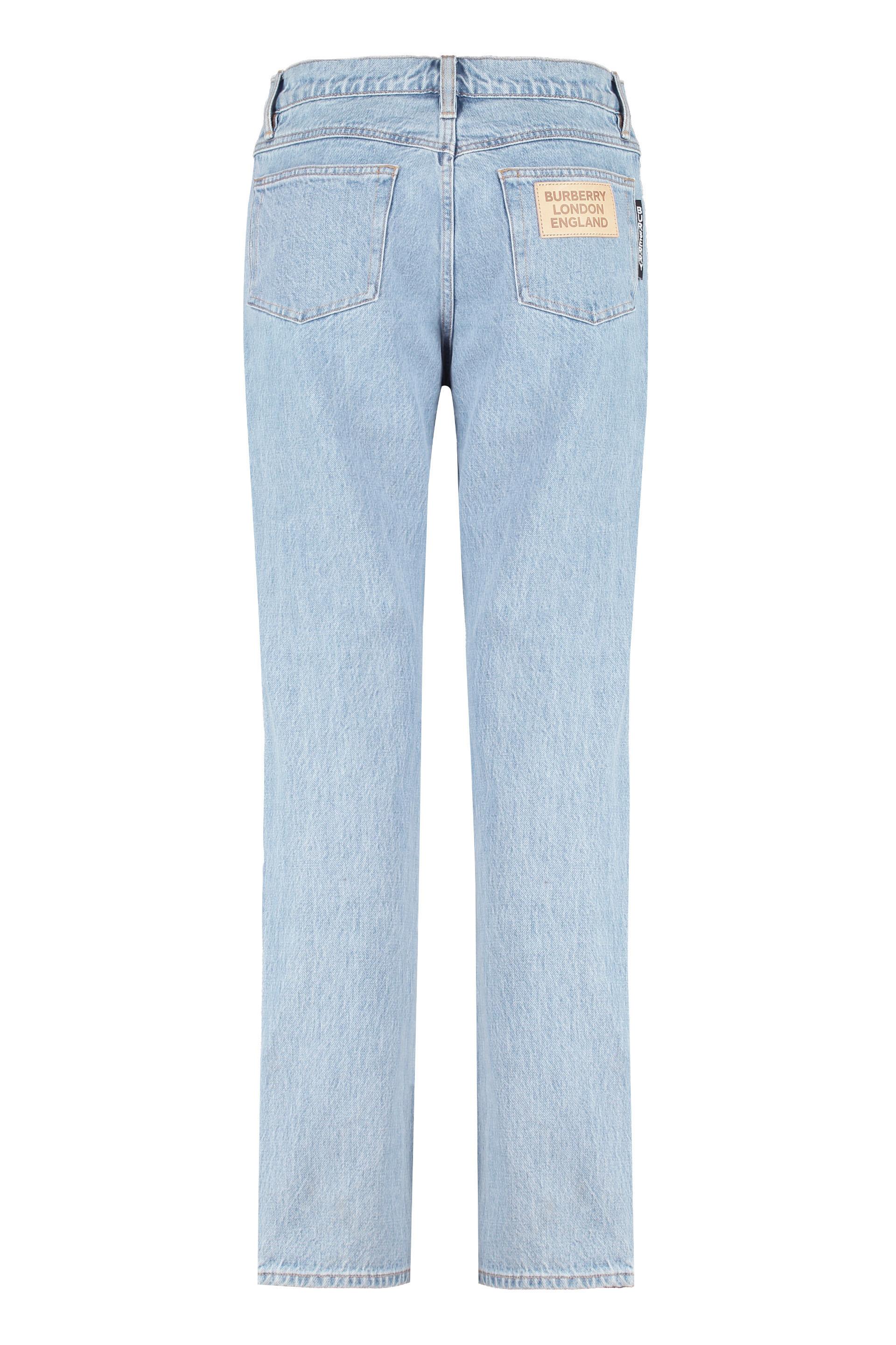 Burberry 5-pocket Straight-leg Jeans in Blue for Men | Lyst
