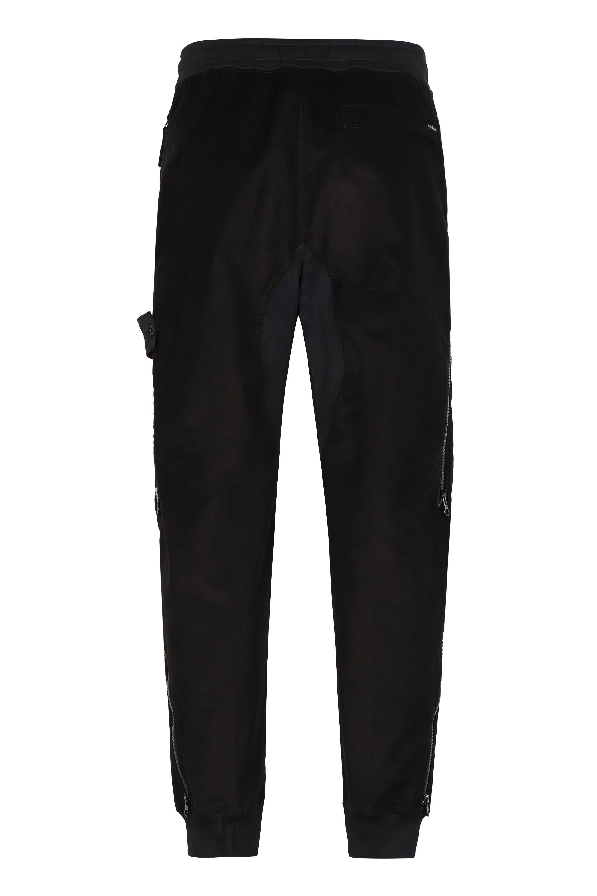 mens black stone island joggers