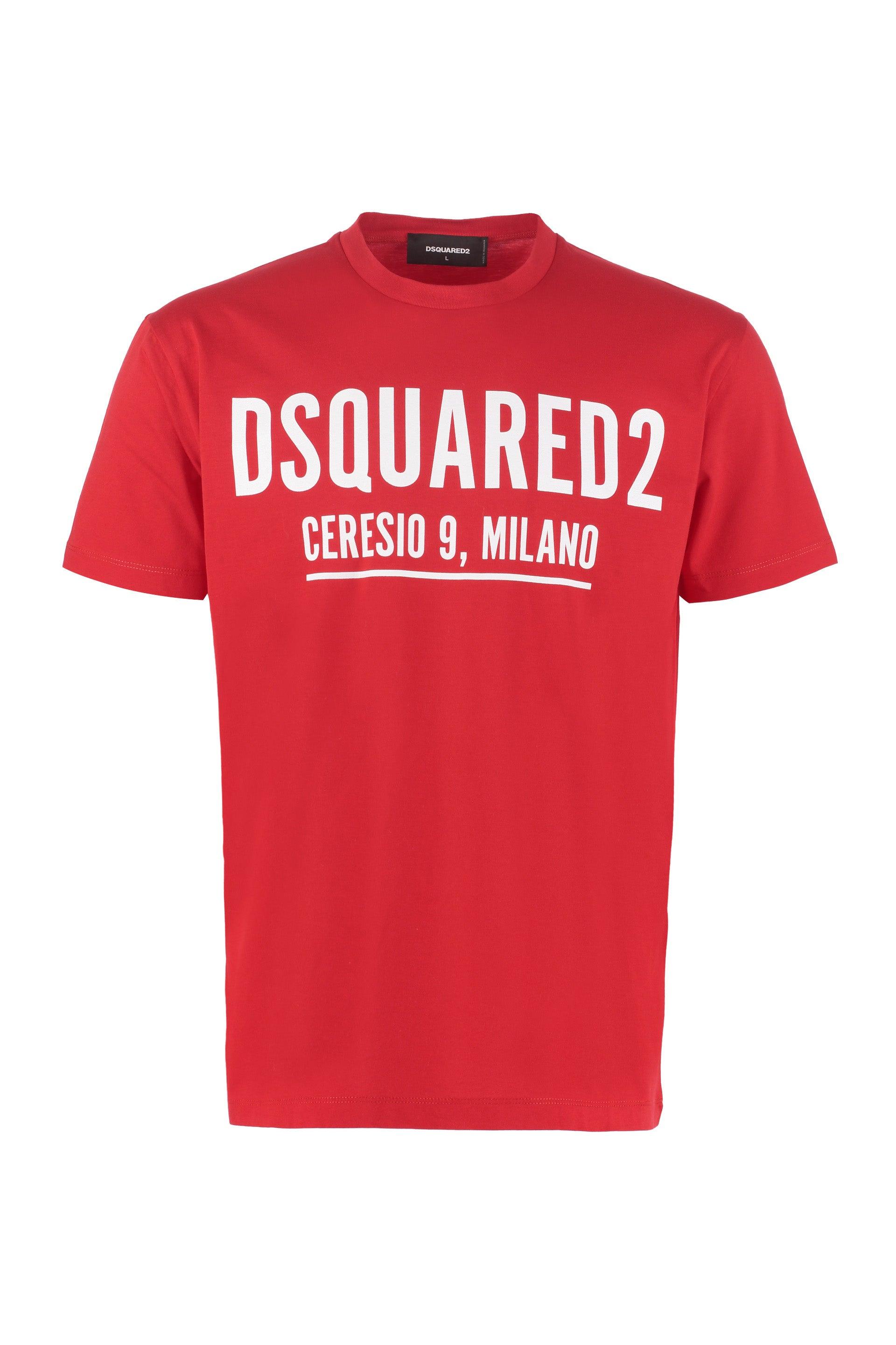 DSquared² Dsqua2 Cotton Crew-neck T-shirt in Red for Men | Lyst