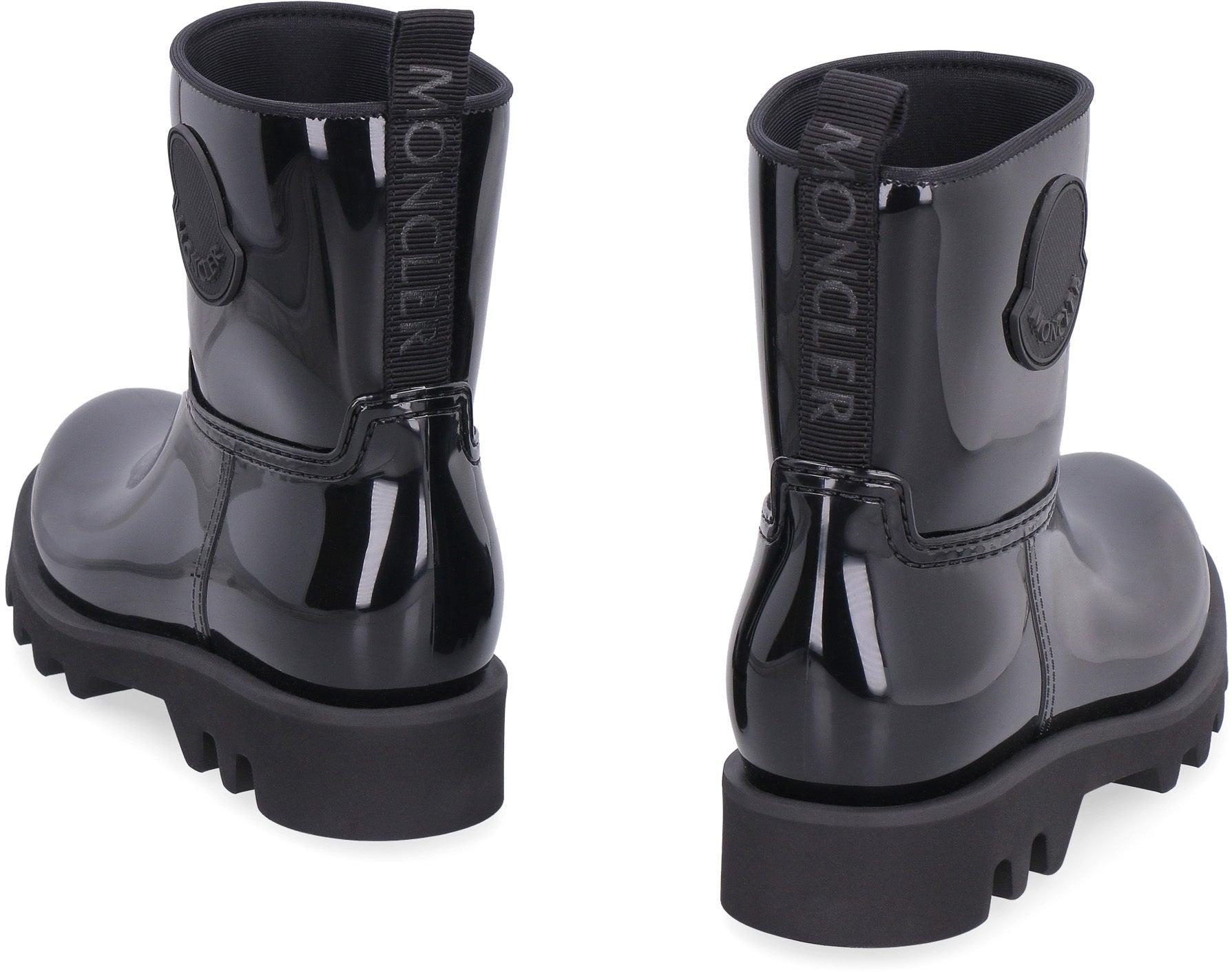 Moncler Ginette Rubber Rain Boots in Black | Lyst
