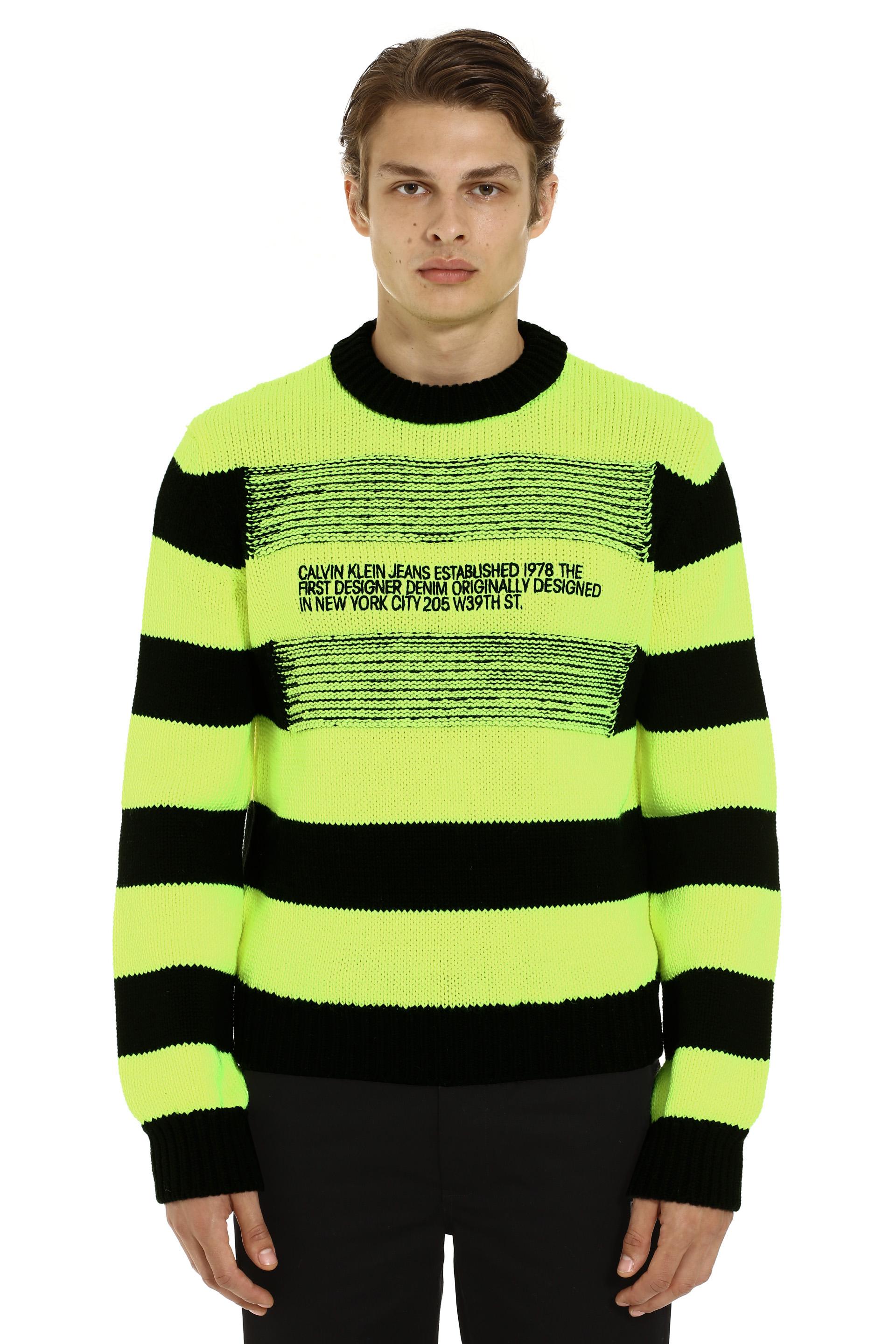 yellow calvin klein sweater