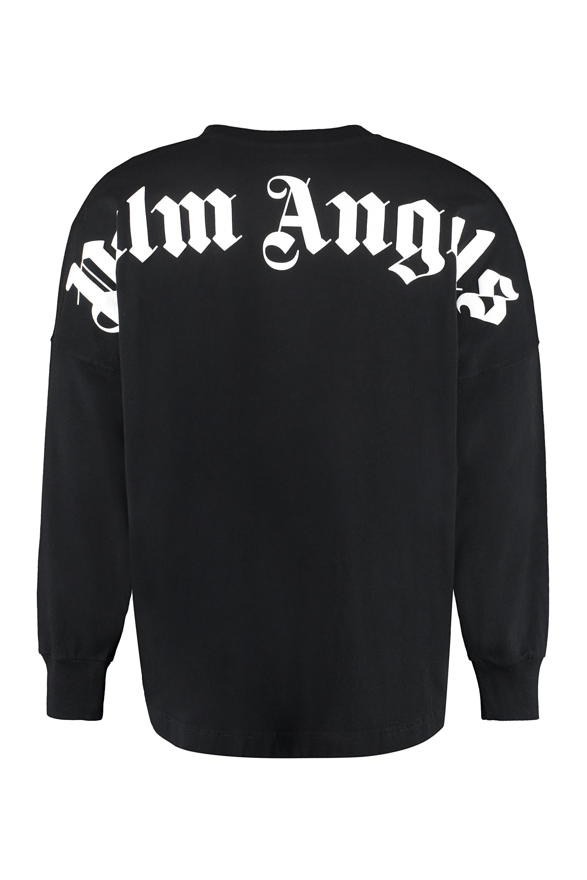 Palm Angels Long Sleeve Cotton T-shirt 