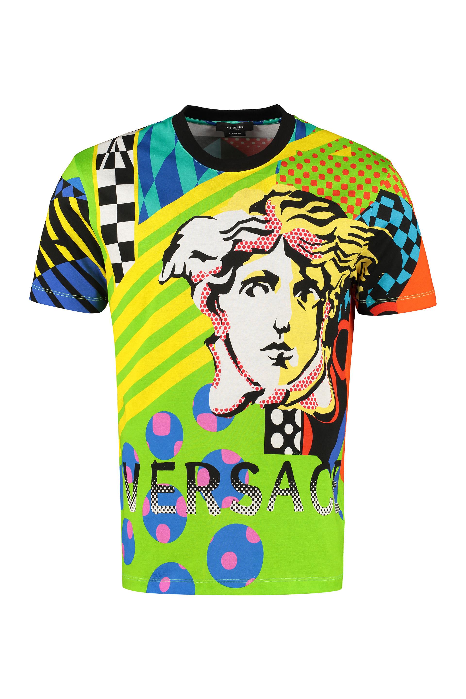 Versace Cotton Patterned T-shirt Multicolour for Men - Lyst