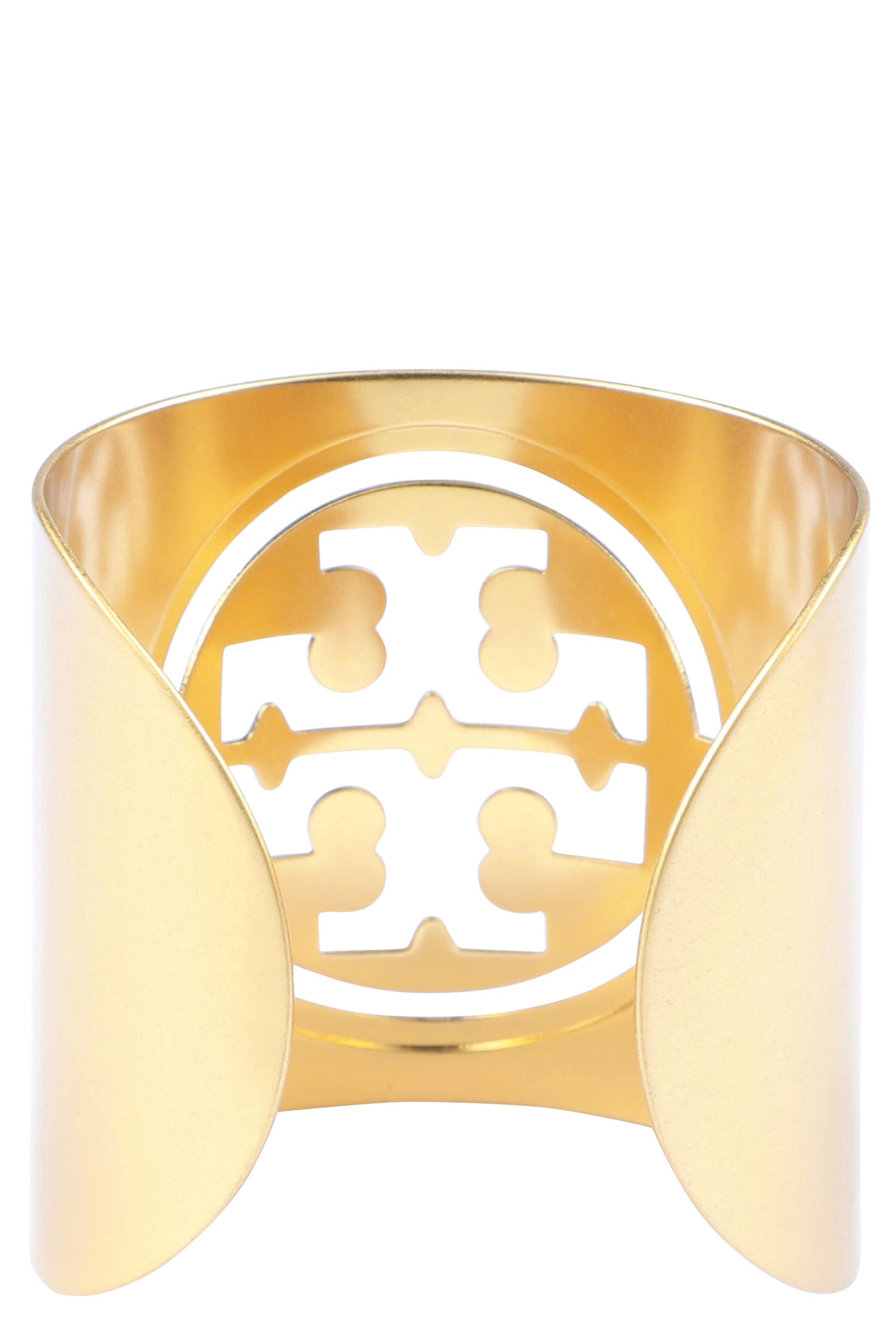 Tory Burch Miller Logo-charm Bangle Bracelet in Gold Metallic Womens Jewellery 