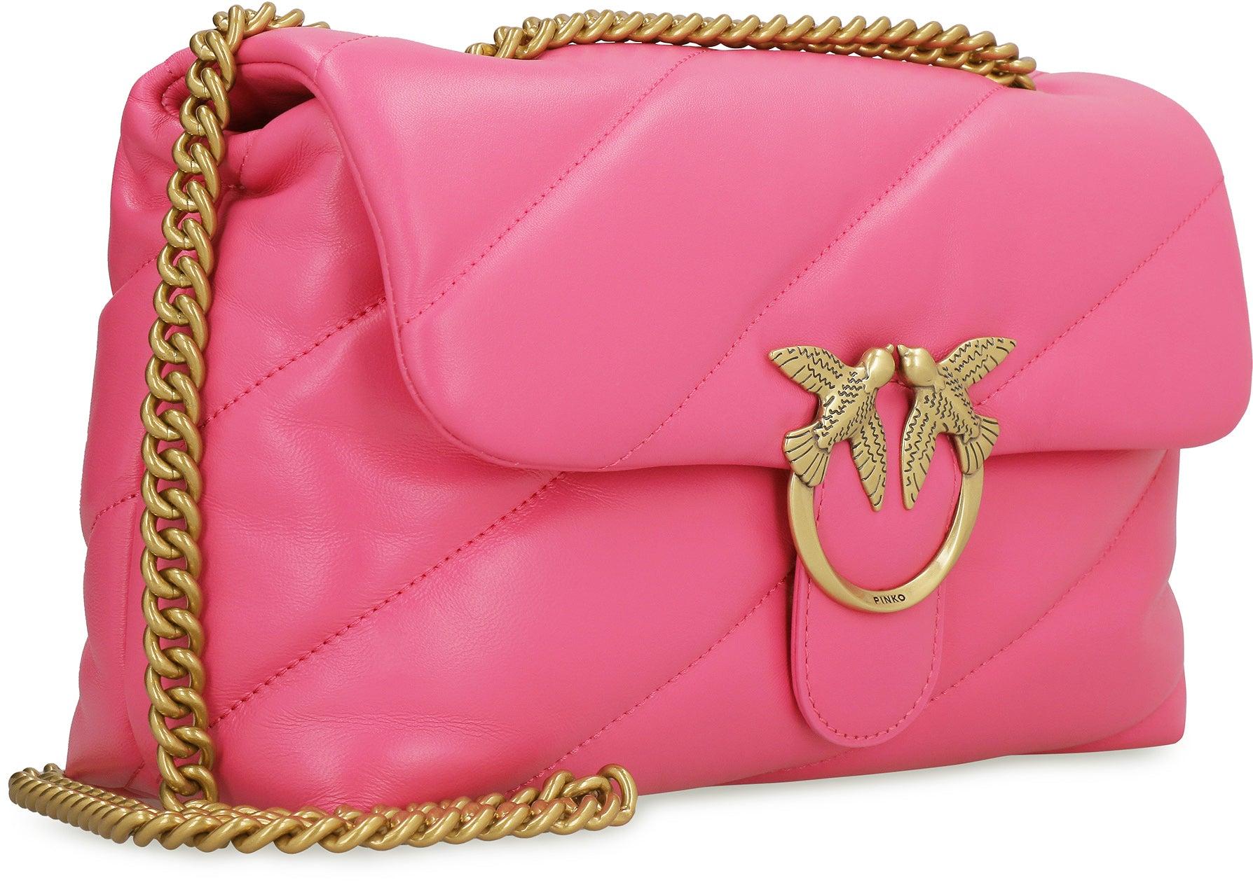 Pinko Maxi Love Classic Puff Leather Bag in Pink | Lyst