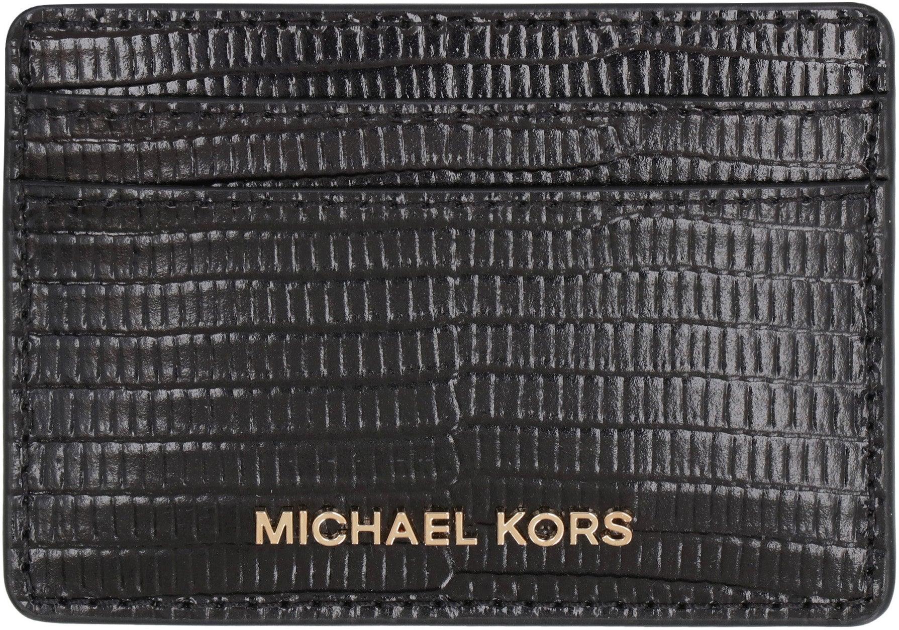Michael kors black card holder online
