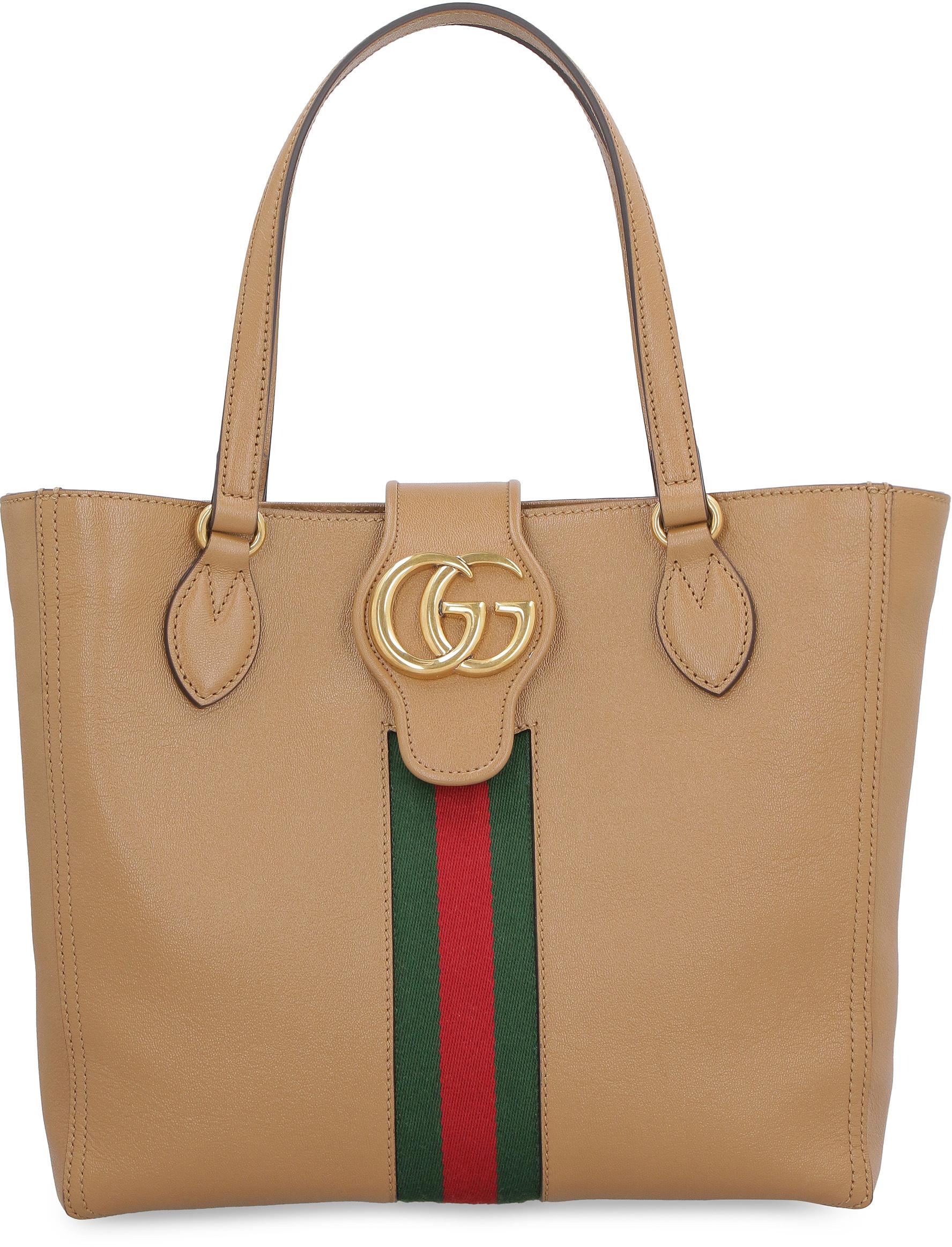 Gucci Dahlia Leather Tote in Natural