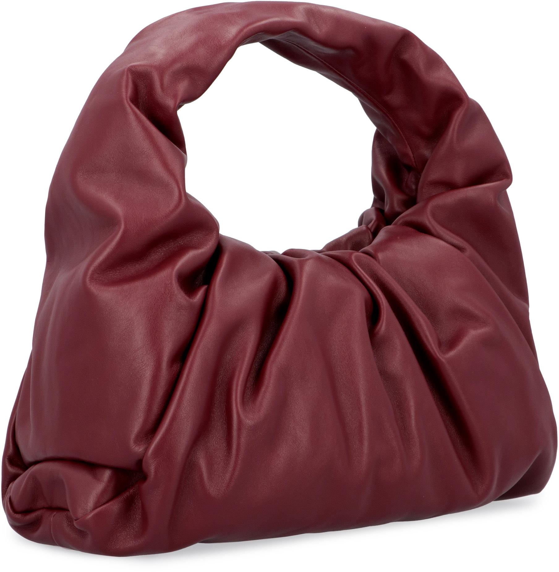 Bottega The Shoulder Pouch Leather Bag in Burgundy (Purple) Lyst