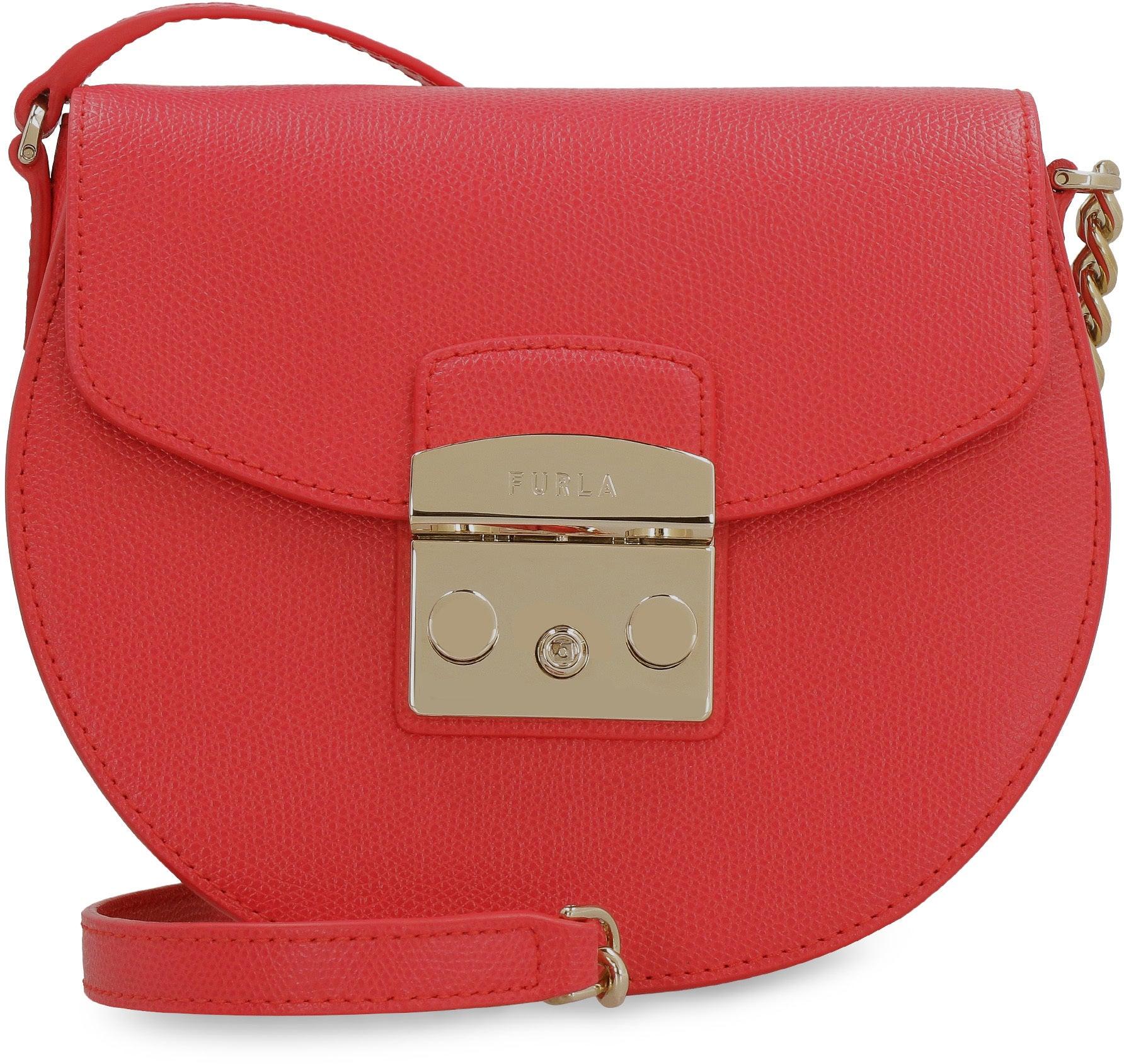 Furla Metropolis Leather Mini Crossbody Bag in Red | Lyst