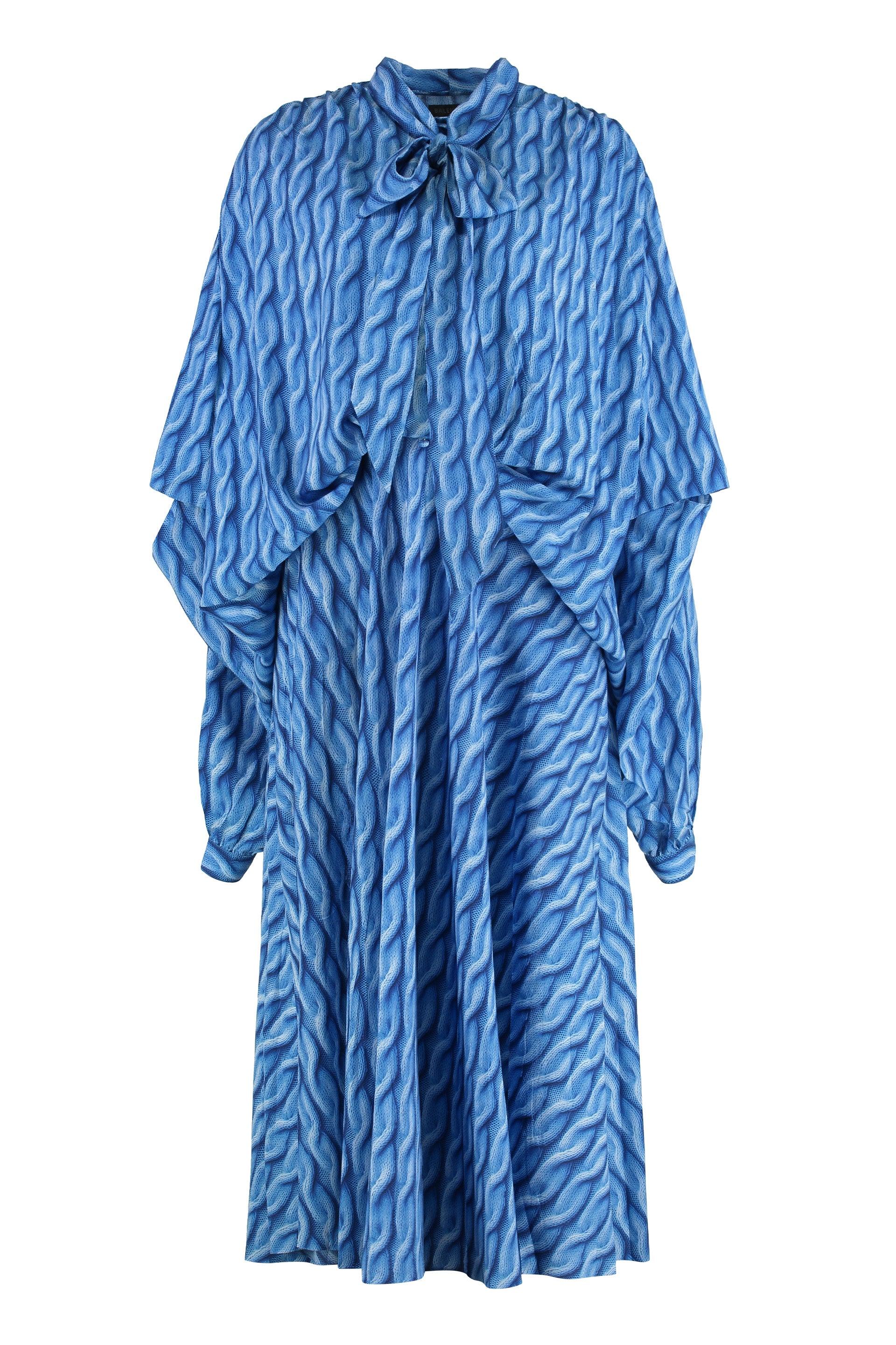 【関税&送料込】Balenciaga Blue Poplin Shirt Dress Cotton poplin shirt dress in blue - Balenciaga | Mytheresa
