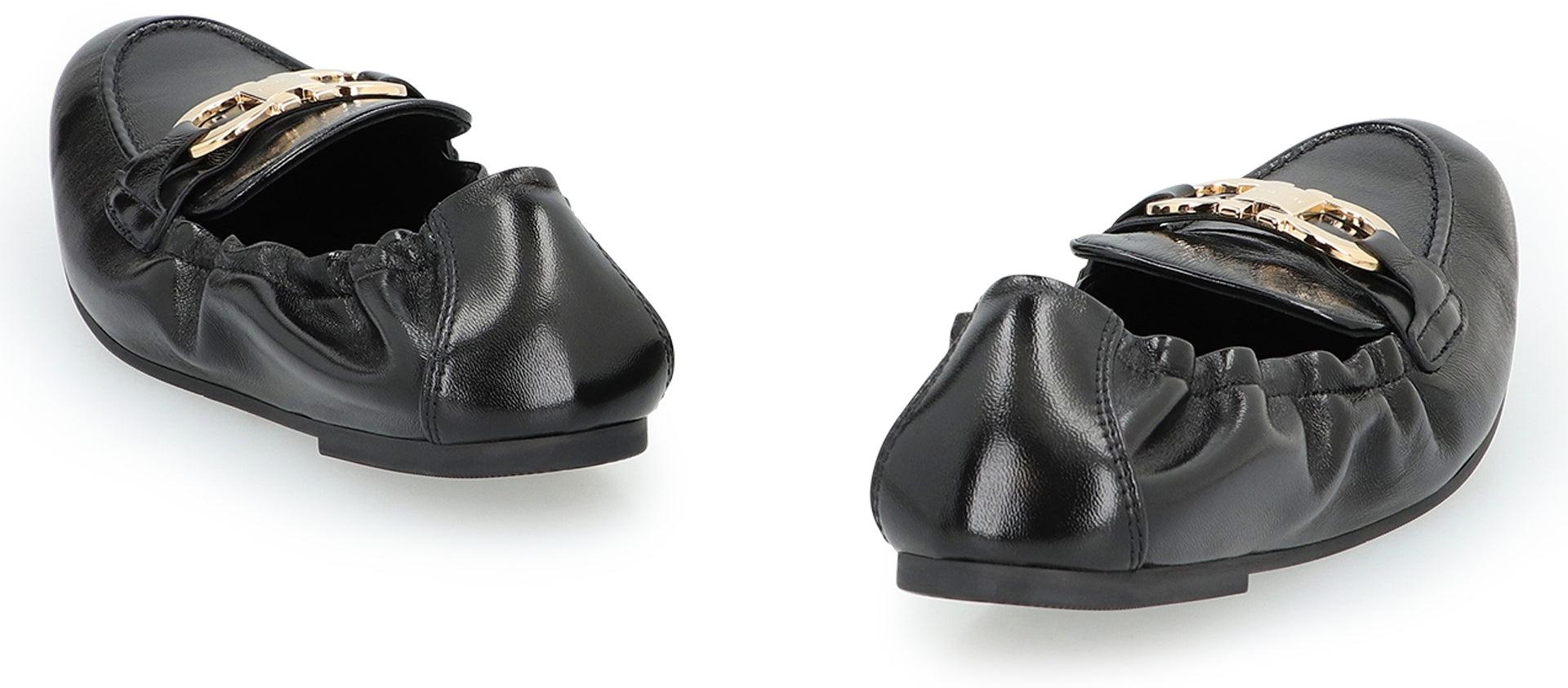 Ferragamo Jodie Leather Loafers in Black | Lyst