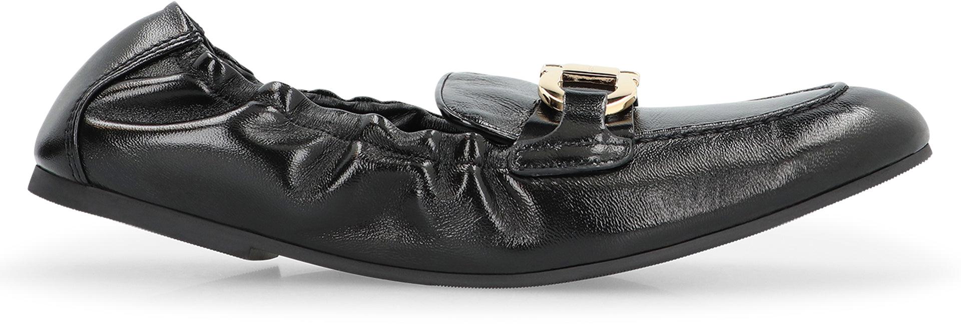 Ferragamo Jodie Leather Loafers in Black | Lyst