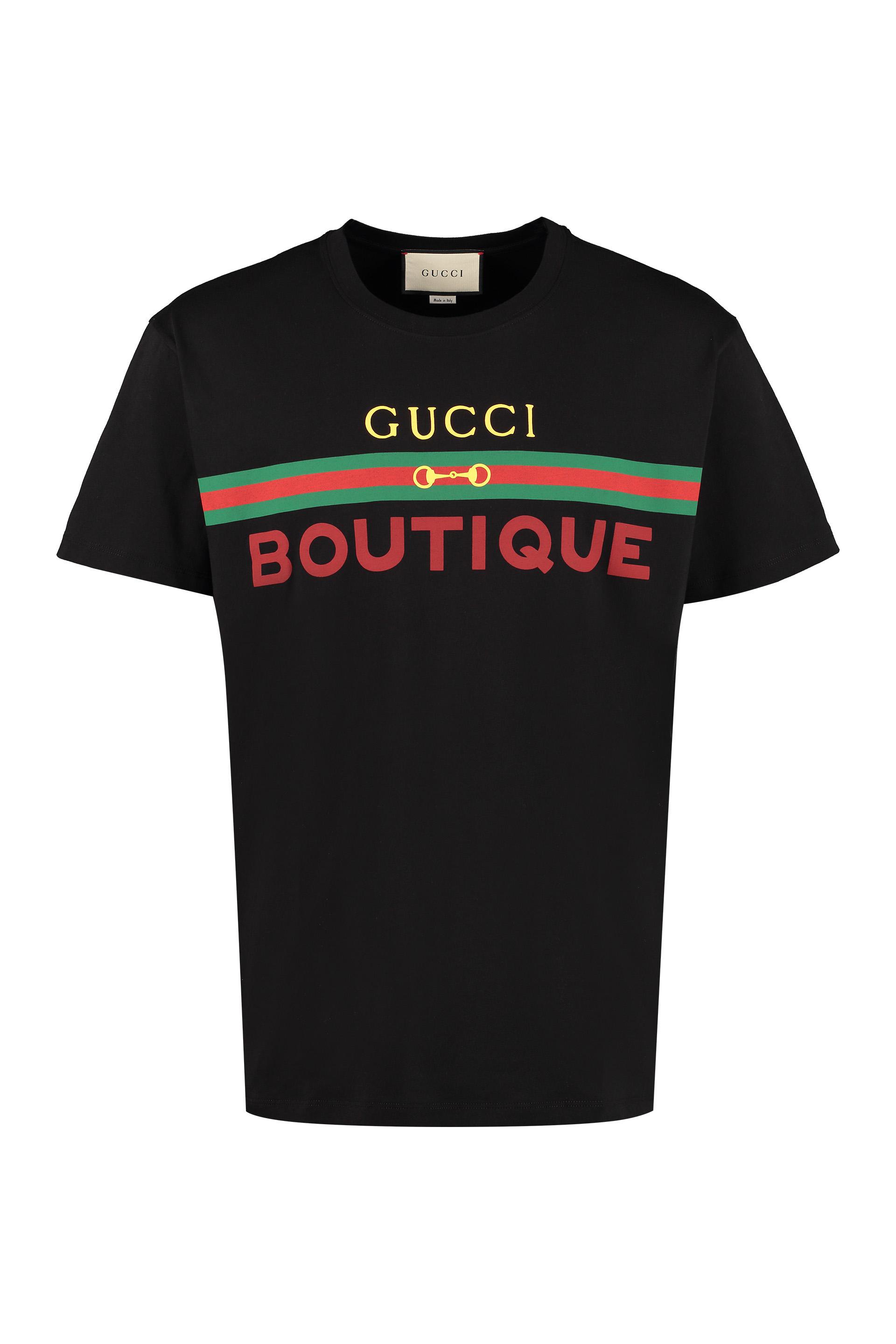Gucci Cotton Printed Oversize T-shirt in Black for Men - Lyst
