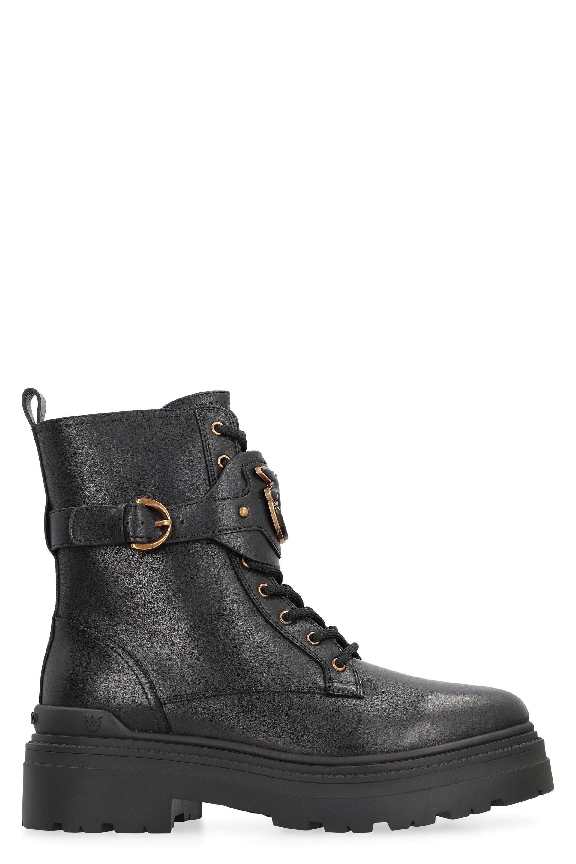 ブーツその他 Pinko Ankle boots Platform boots with PINKO lettering logo