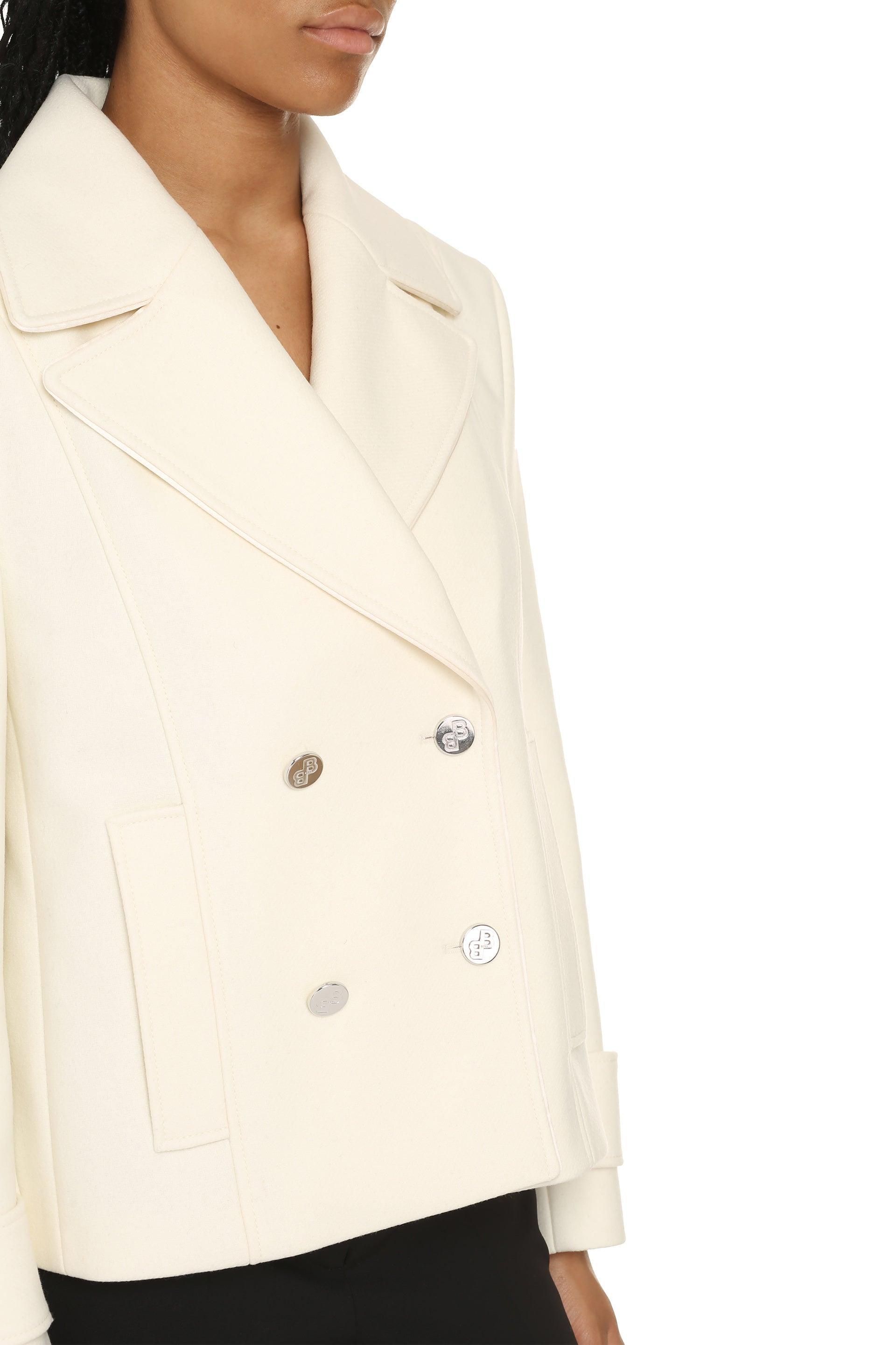 BOSS by HUGO BOSS Double-breasted Wool And Cashmere Coat in Natural | Lyst