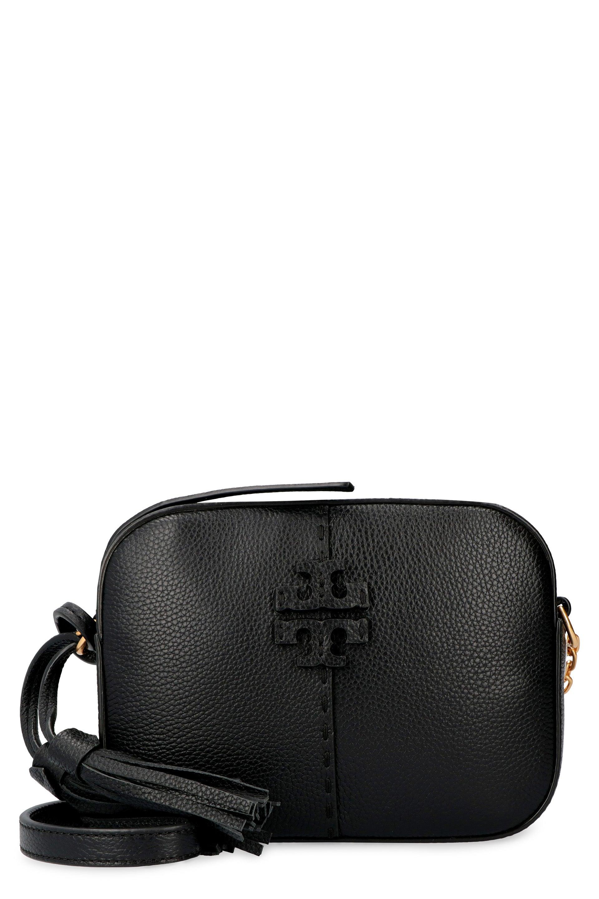 Tory Burch Mcgraw Leather Camera Bag in Black | Lyst