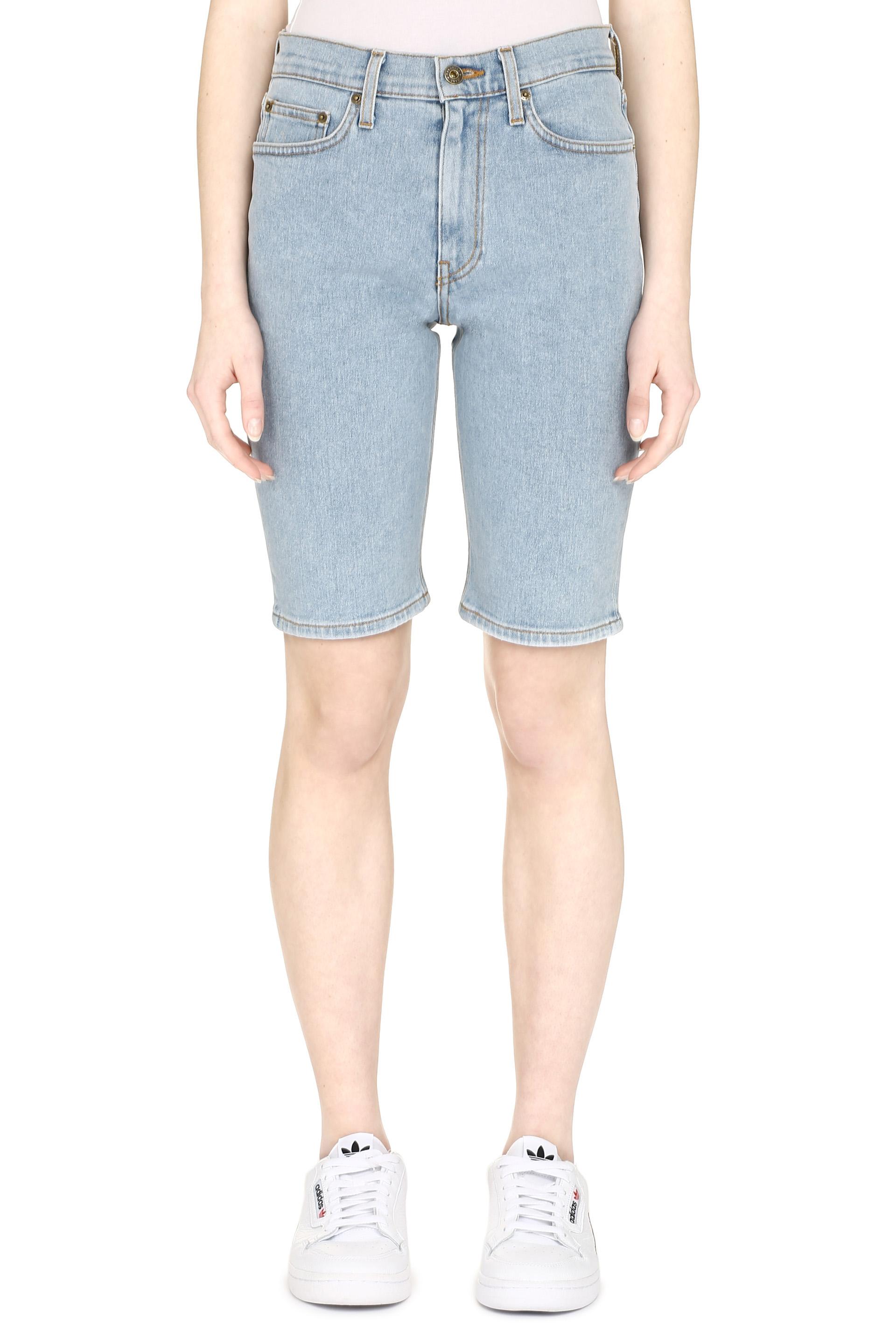 Nanushka Denim Cycling Shorts in Blue Lyst