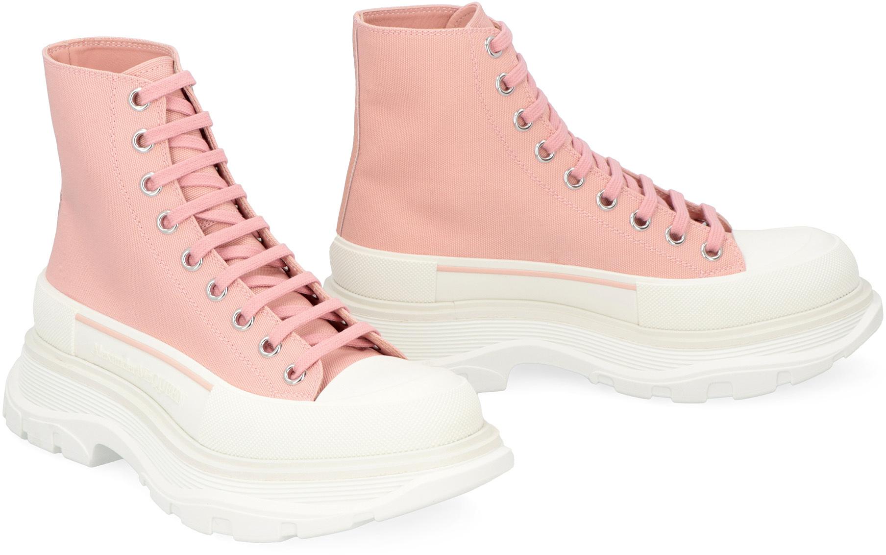 Alexander McQueen Synthetic Tread Slick High-top Sneakers in Pink 