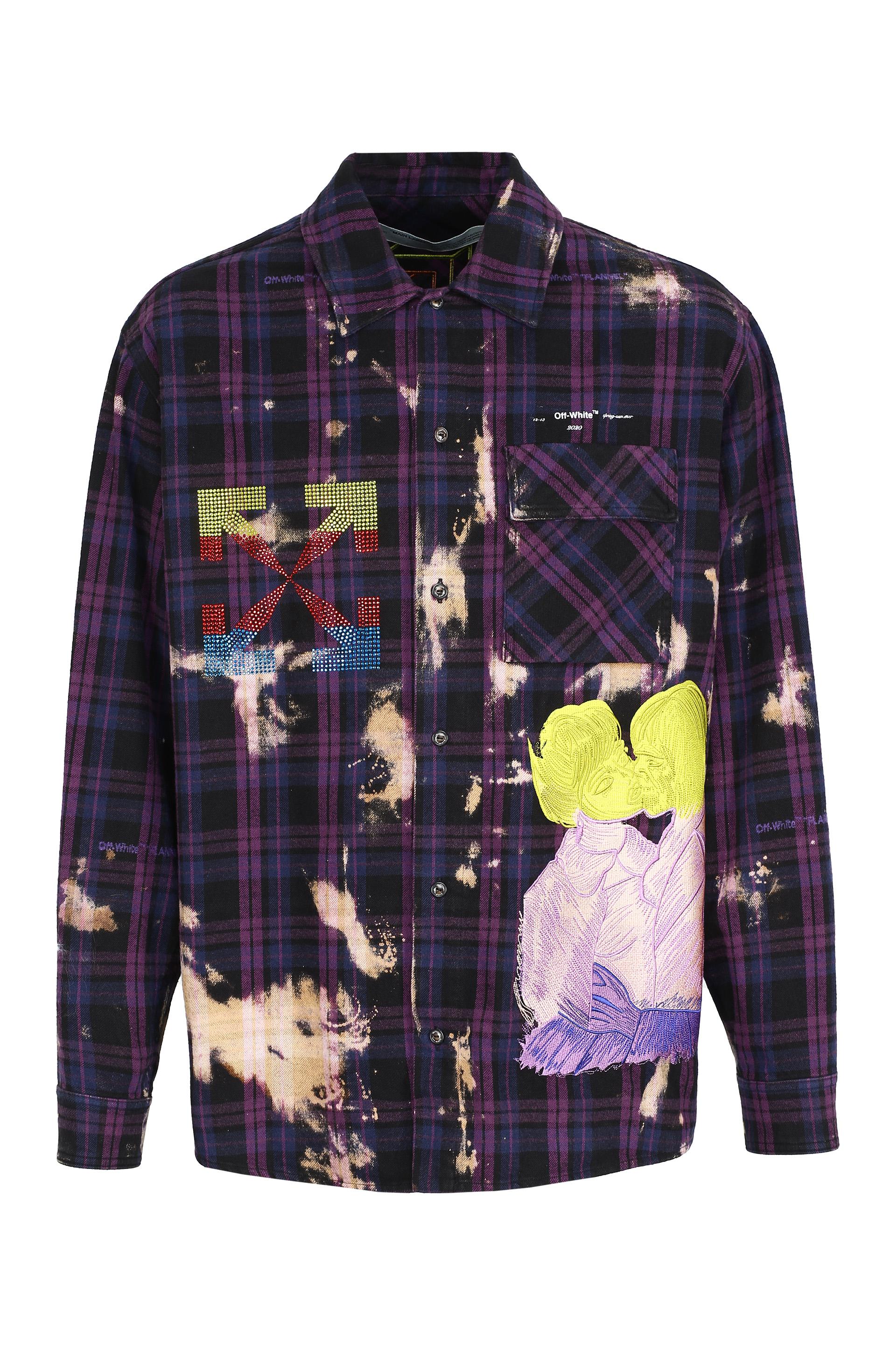 Off-White c/o Virgil Abloh Kiss Over Embroidered Oversized Shirt
