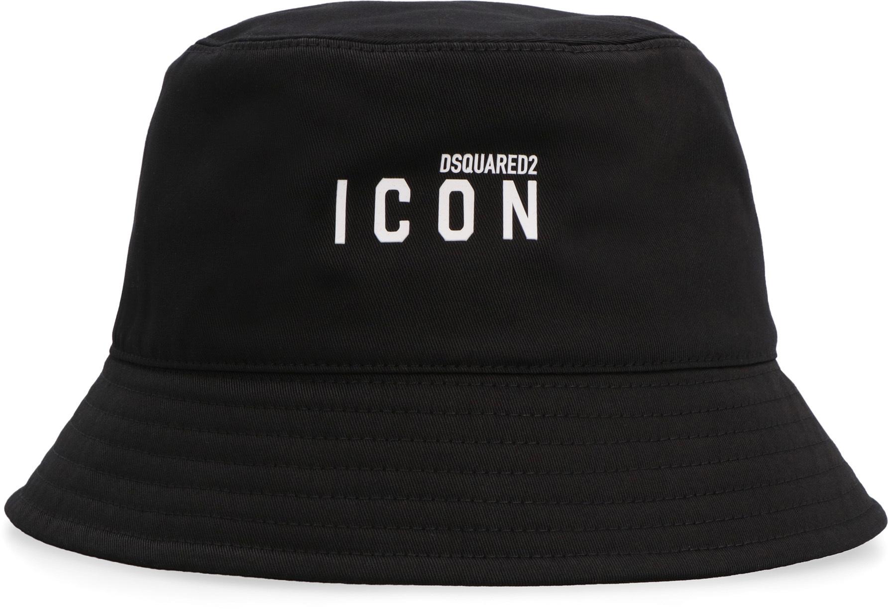 DSquared² Be Icon Bucket Hat in Black 