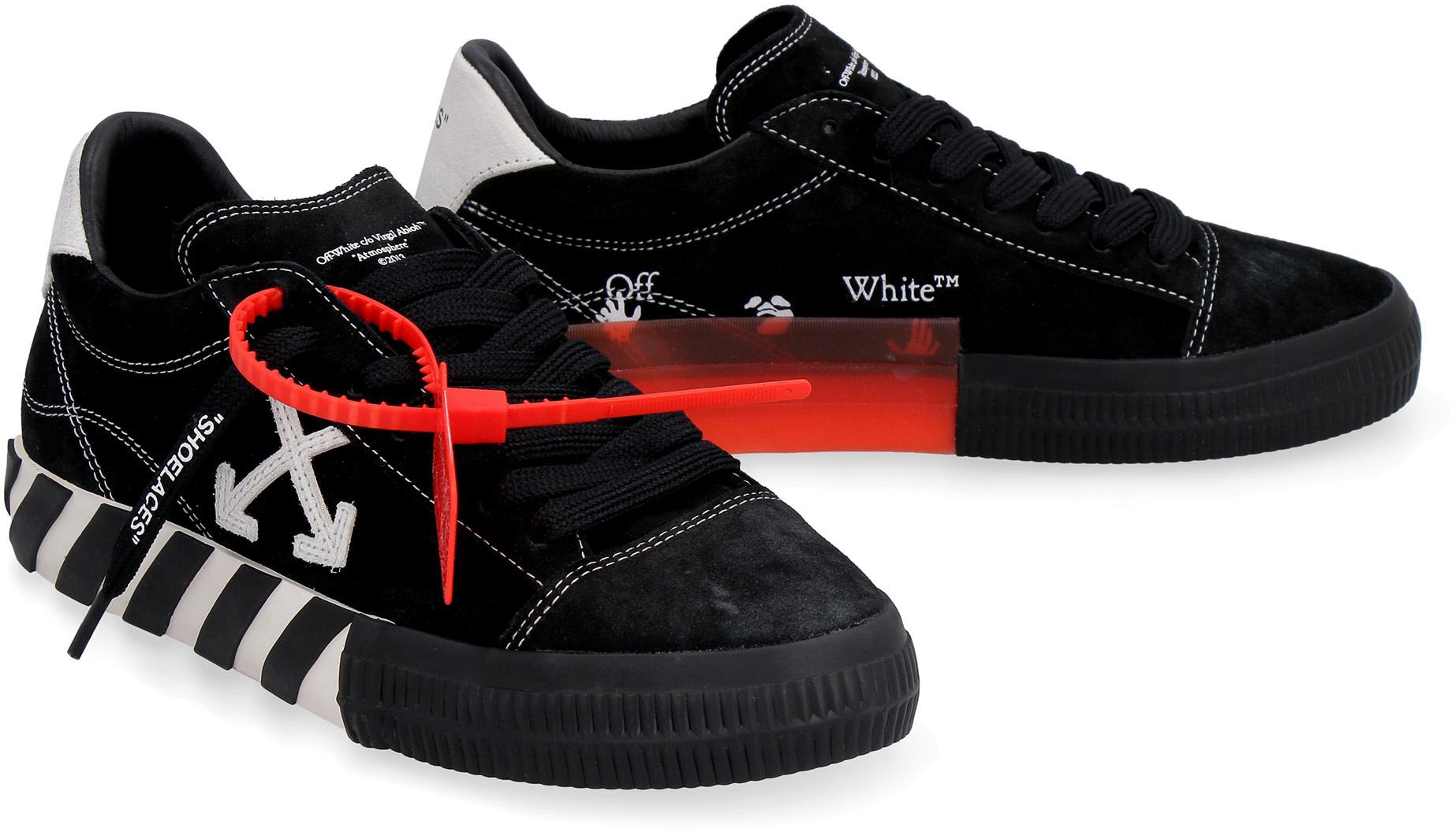 off-white c/o virgil abloh arrow low vulcanized black sneakers eu