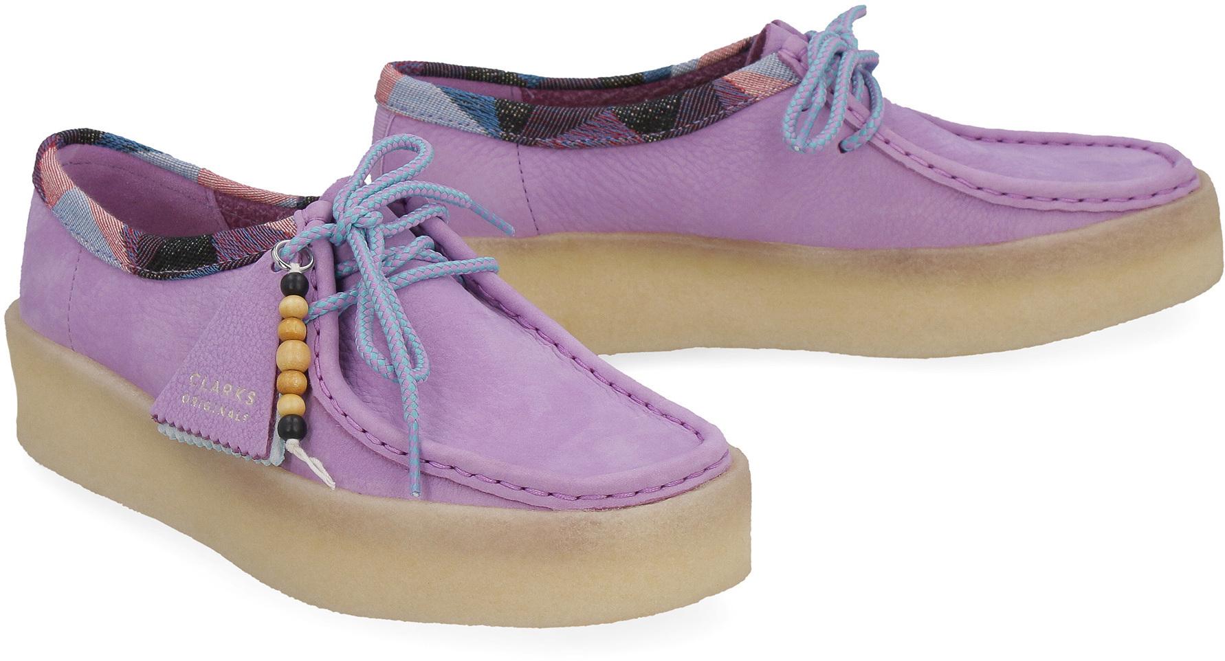 Clarks Wallabee Cup Suede Lace-up Shoes in Purple | Lyst