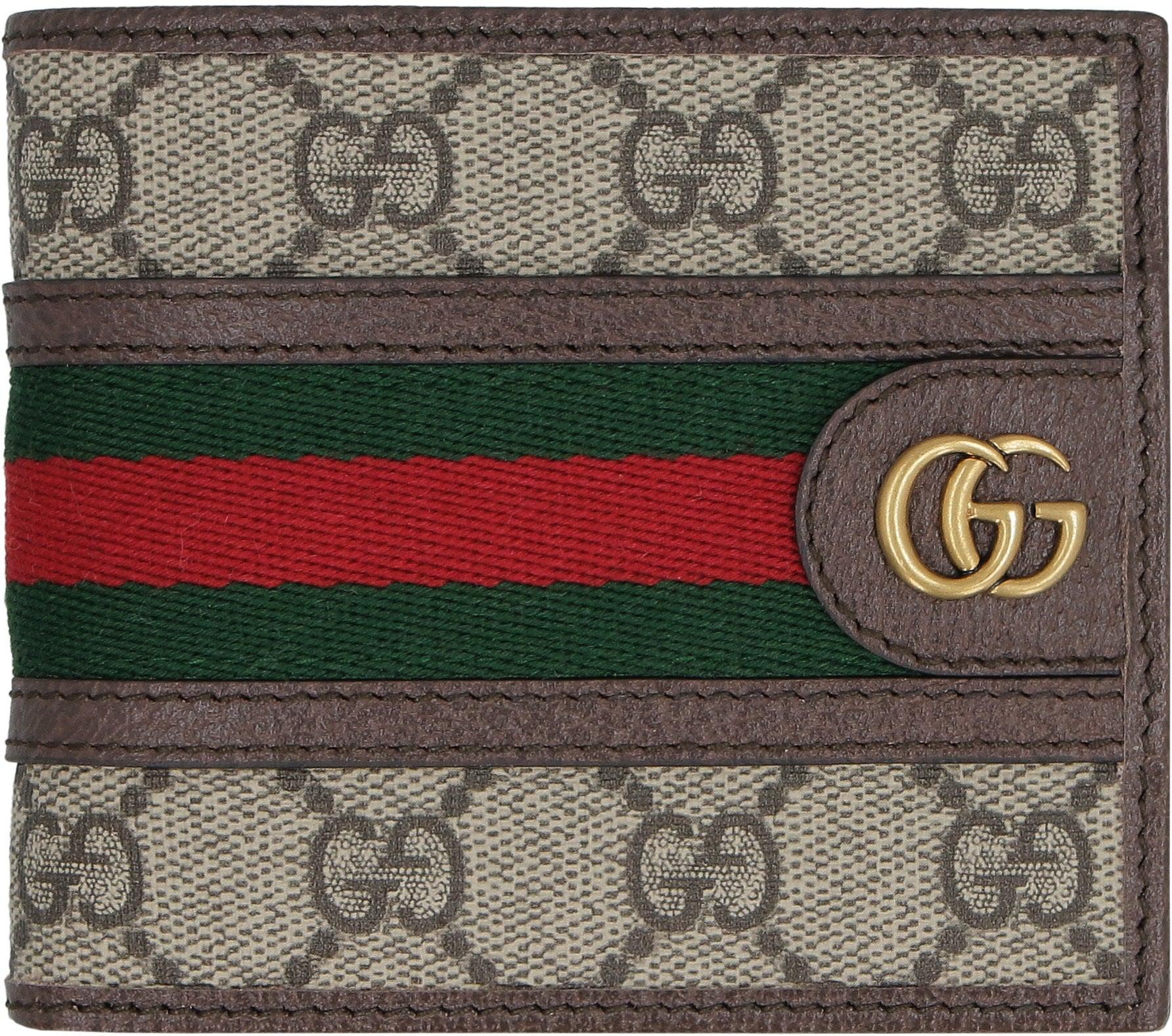 Gucci Ophidia GG Flap-over Wallet in Gray for Men | Lyst
