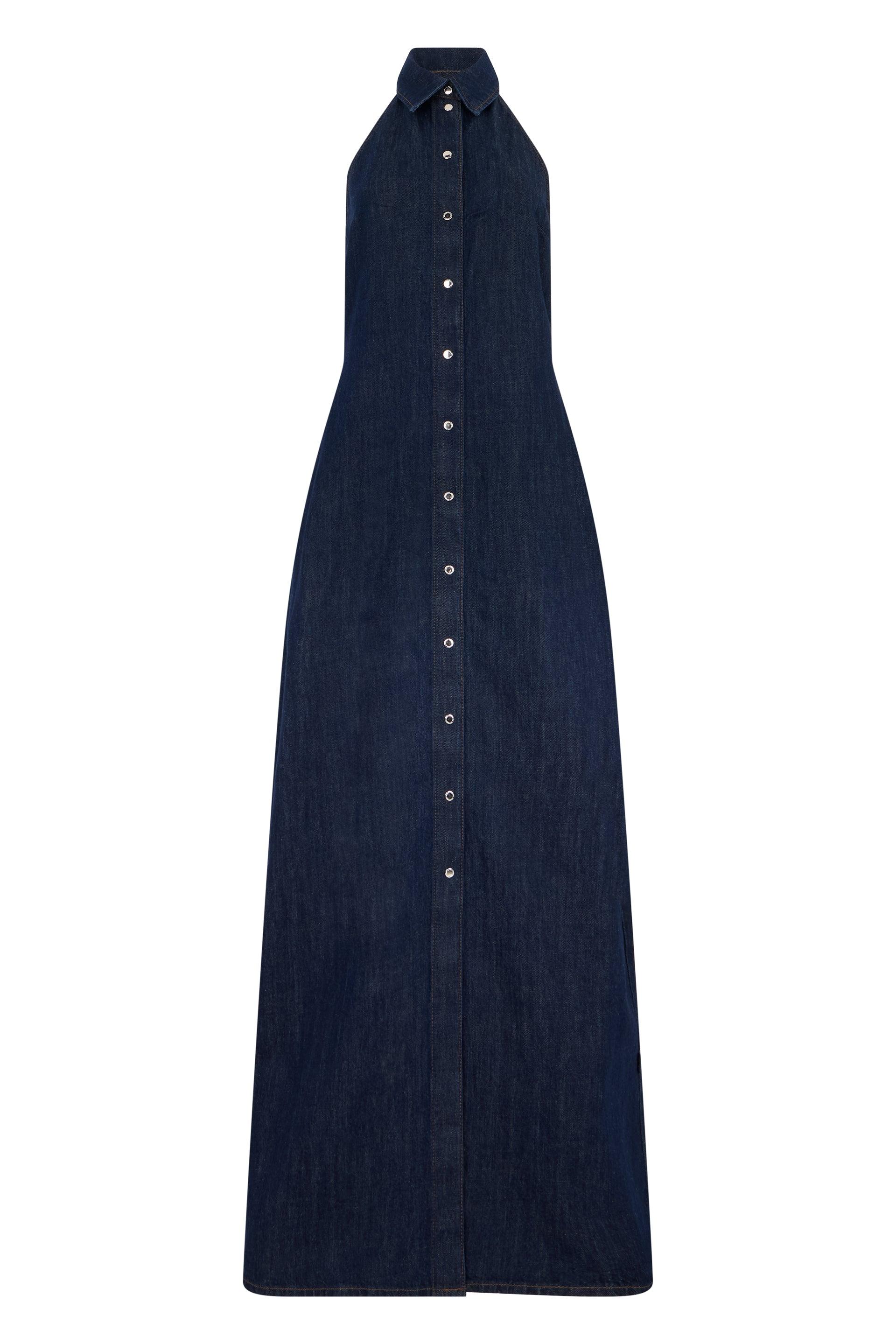 7 for all mankind luxe denim midi dress 7 For All Mankind Luxe denim midi dress 7 For All Mankind