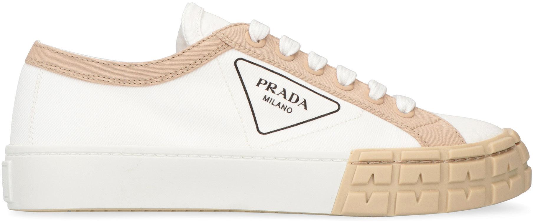 Prada Canvas Sneakers in Black | Lyst UK