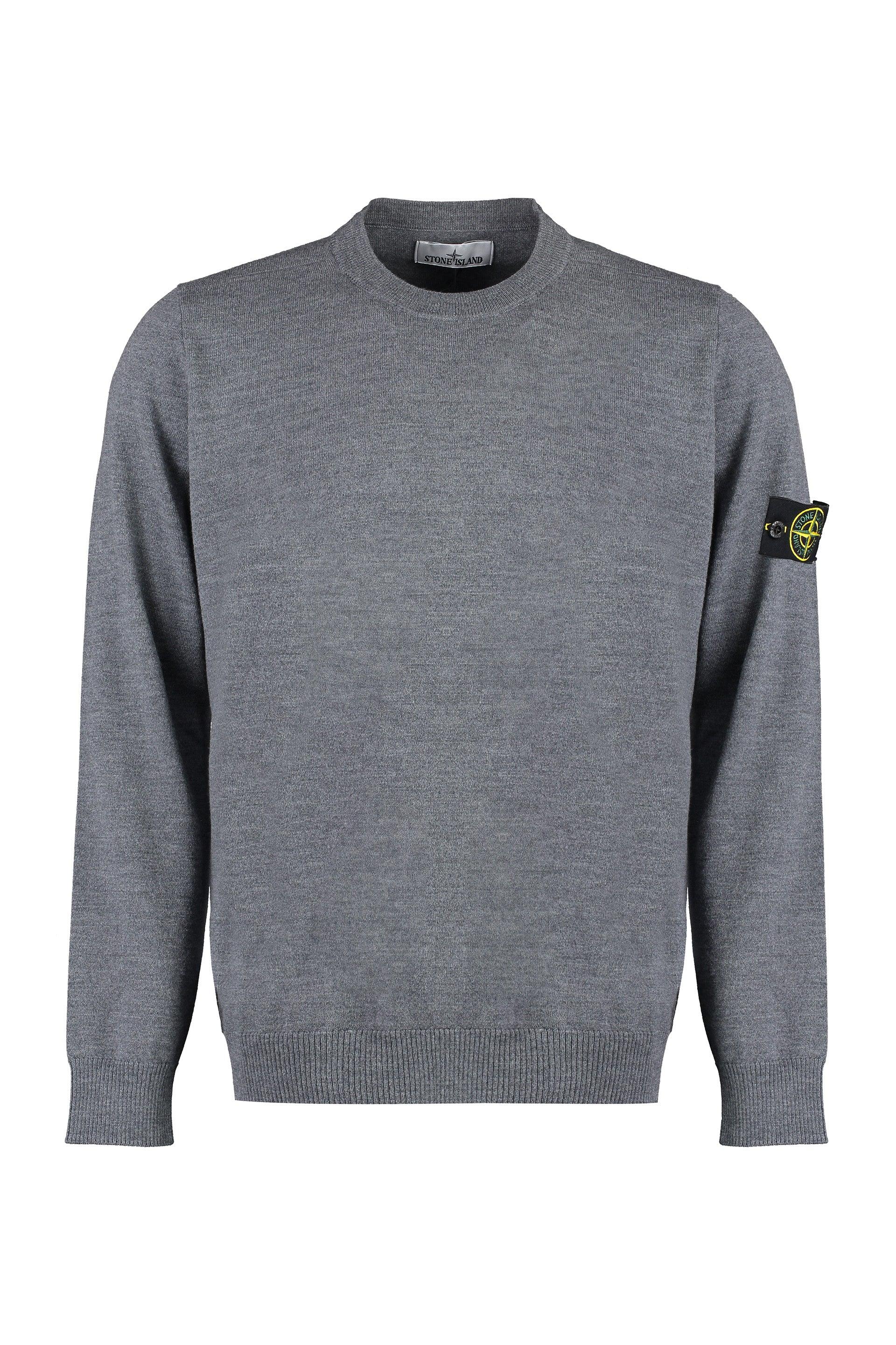 Stone Island Virgin Wool Sweater in Grey for Men Lyst UK