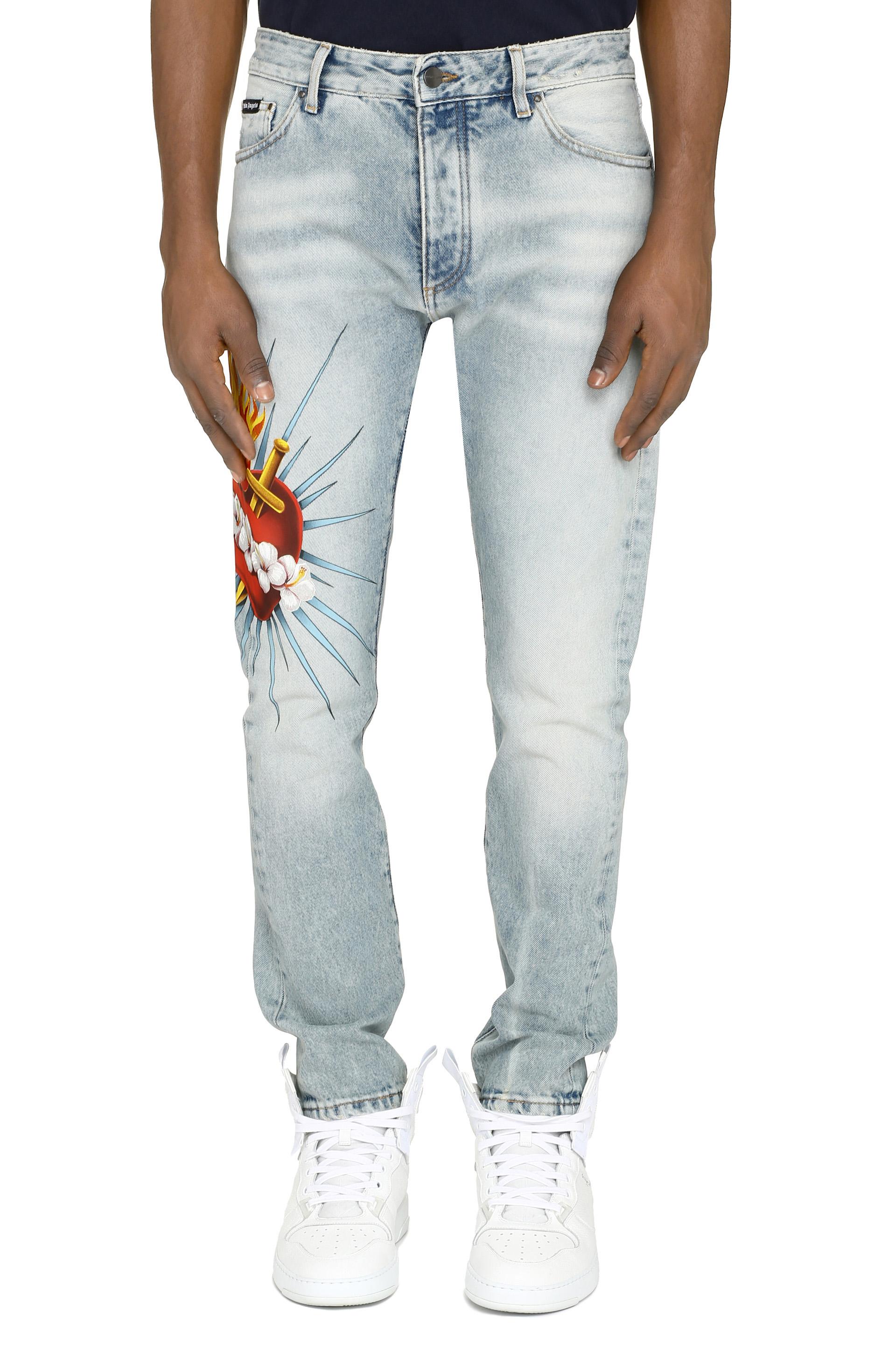 Palm Angels Denim 5pocket Jeans in Denim (Blue) for Men Lyst