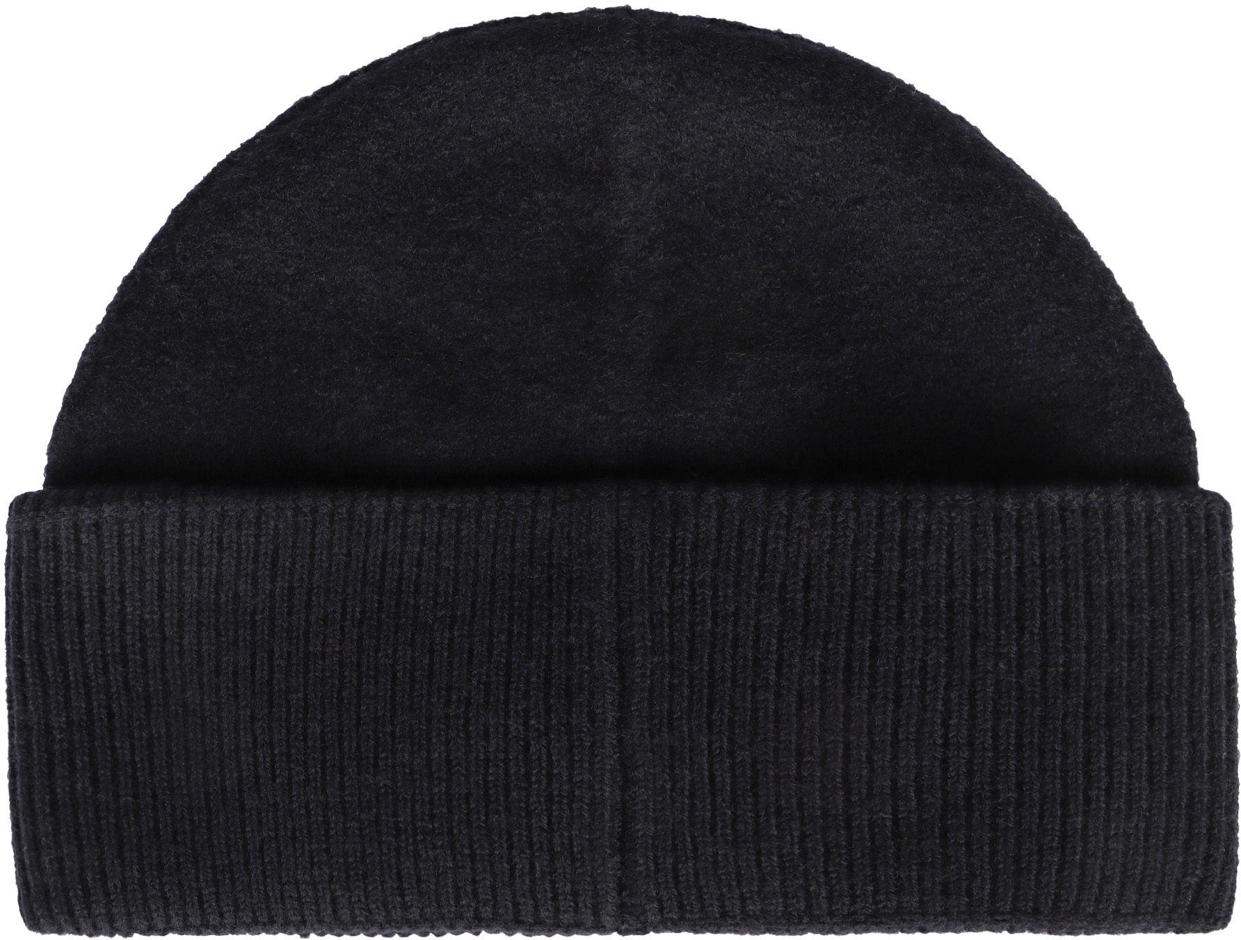 Emporio Armani Wool Hat in Black for Men Lyst UK