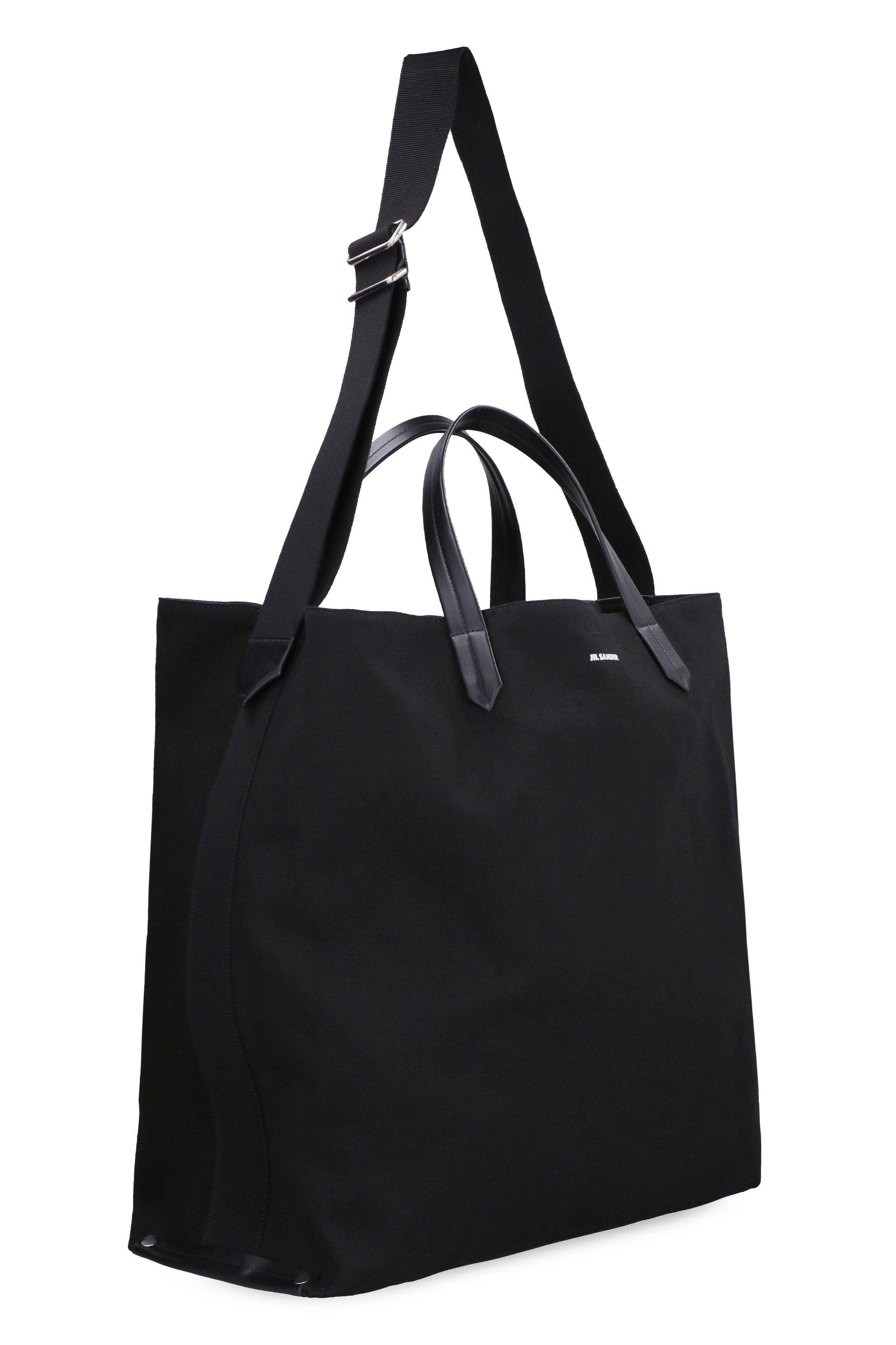 Jil Sander Canvas Tote Bag in Black for Men | Lyst