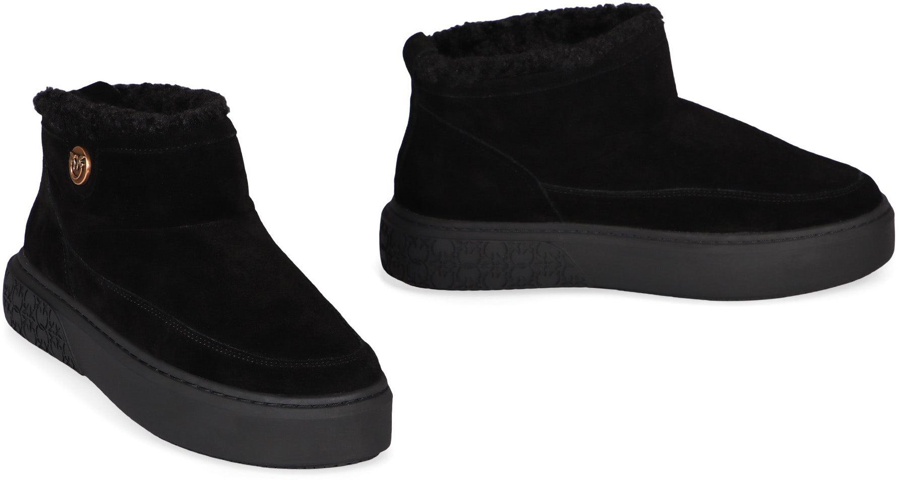 ショートブーツ・ブーティ PINKO YOKO 2 - MID SNEAKER COW SUEDE/LINING FUR Pinko Yoko 2 Cow Suede/Lining Fur - Mid Sneaker | THE LIST