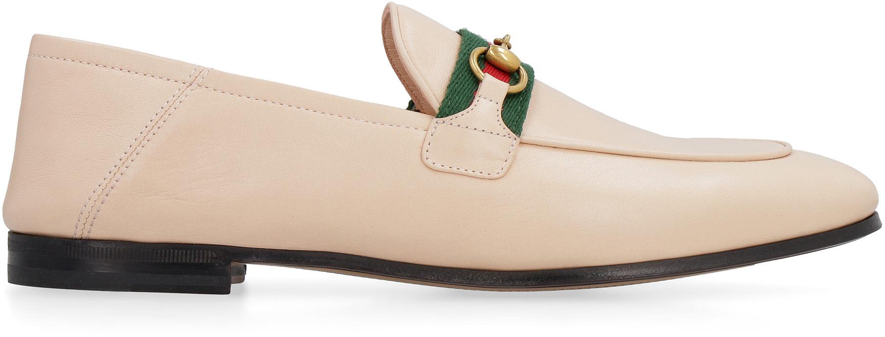 Gucci Web Horsebit Leather Loafer in Pink - Save 33% | Lyst