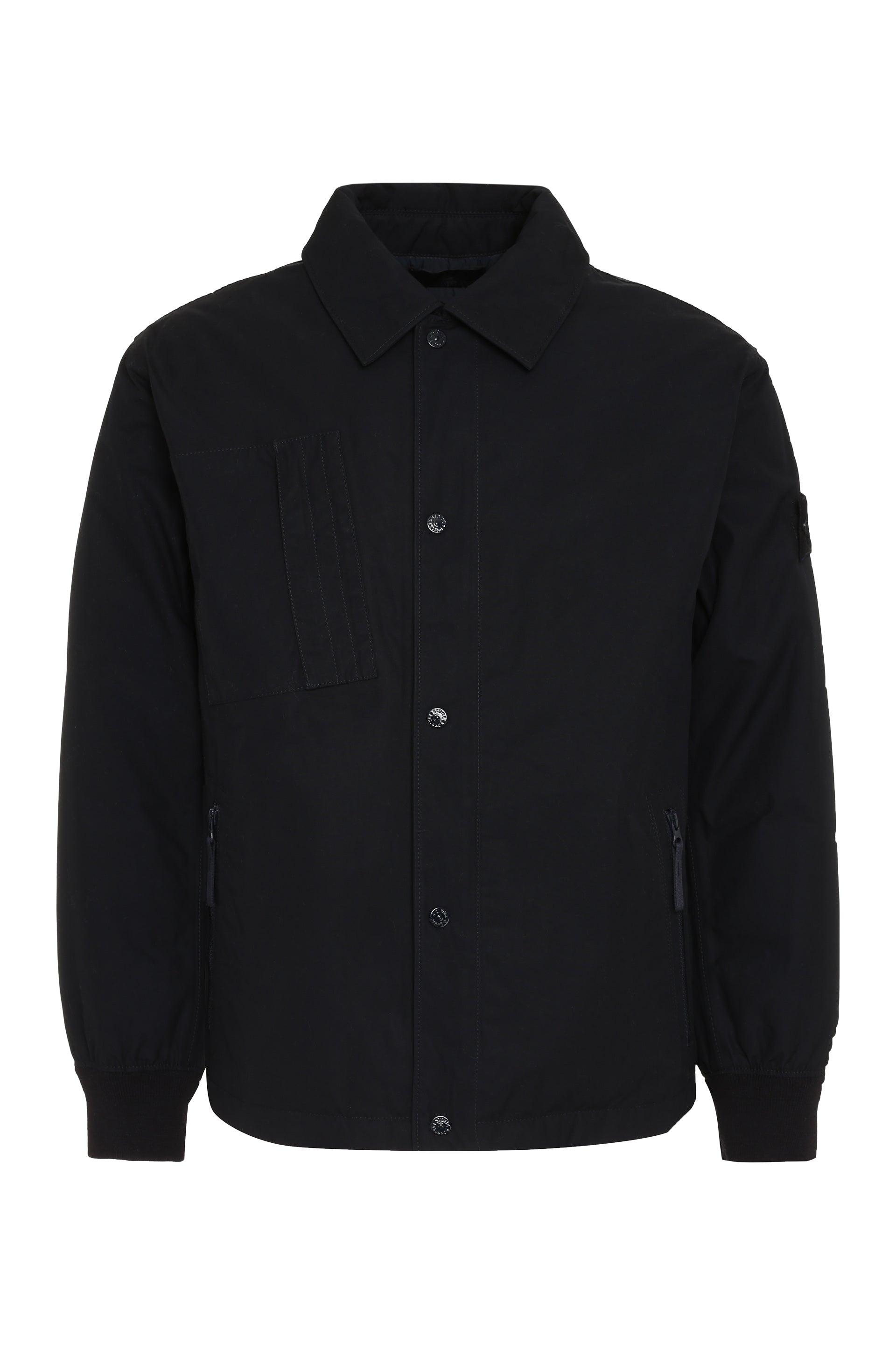Stone Island Cotton Bomber Jacket in Black for Men | Lyst