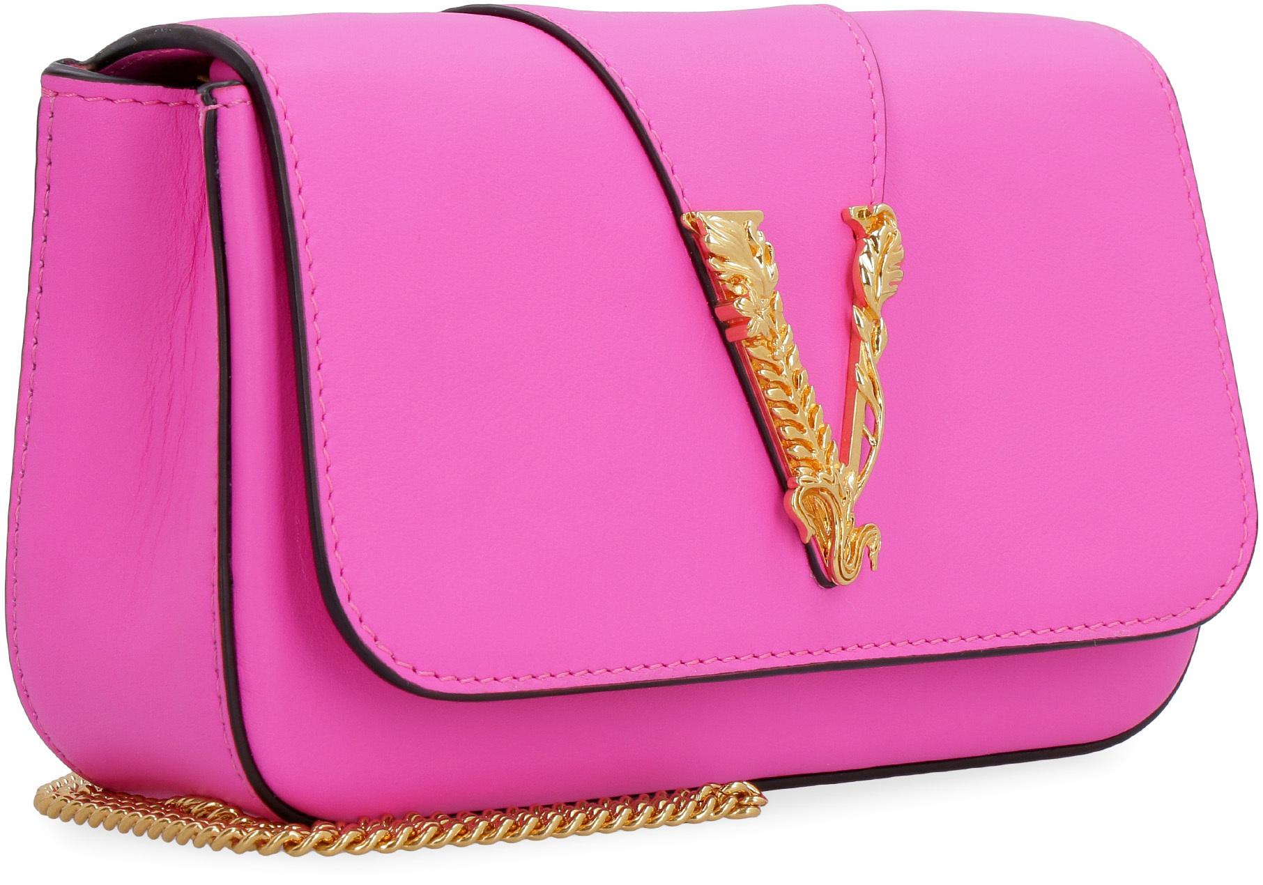 Versace Virtus Leather Evening Bag in RosePink (Pink) Lyst