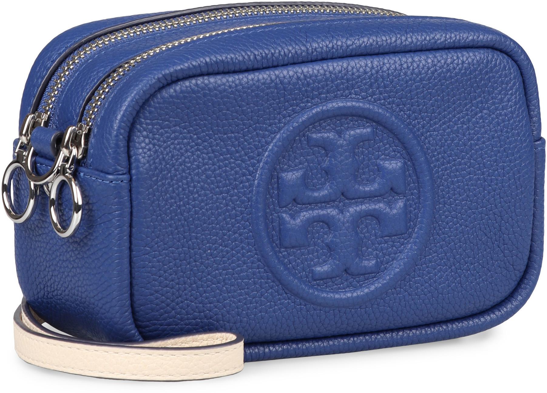 Tory Burch Perry Bombé Leather Camera Bag in Blue Lyst