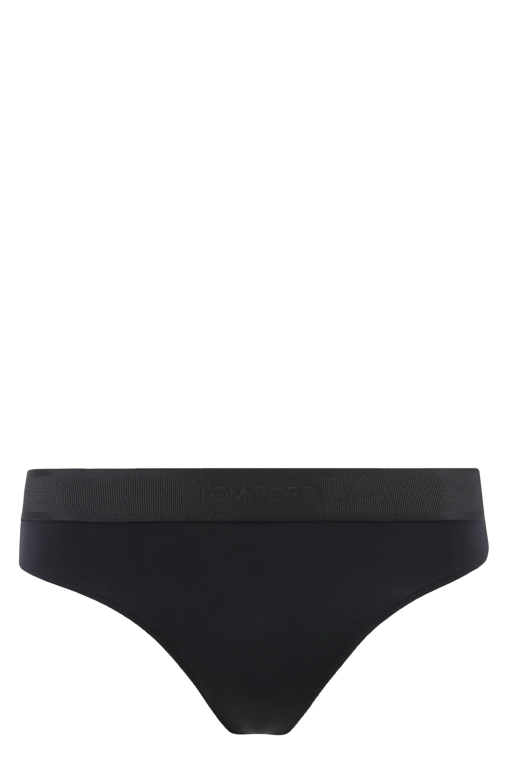 ショーツ TOM FORD WOMEN Logo-waistband Thong Black TOM FORD logo-waistband Thong | Black | FARFETCH