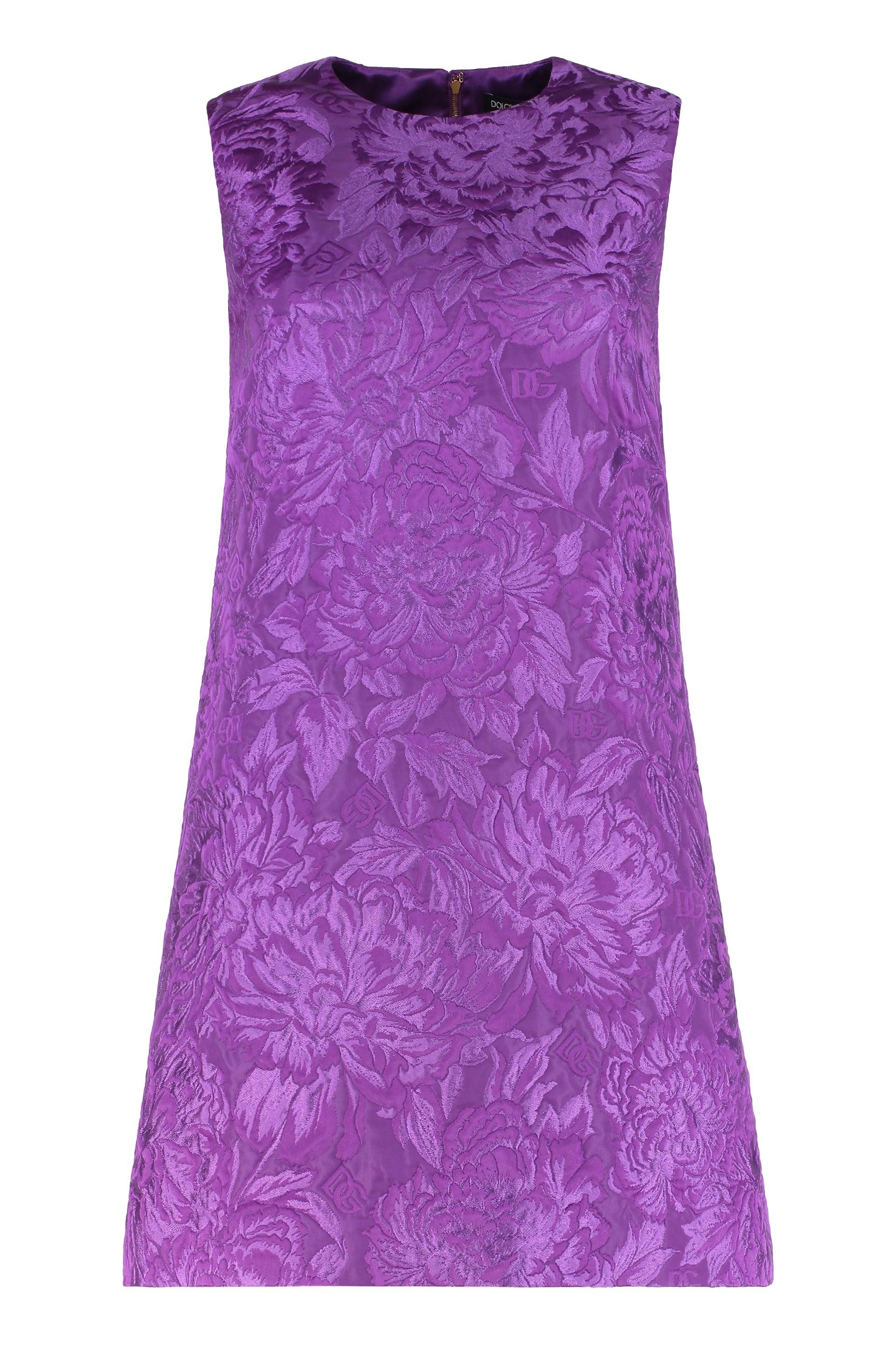 ワンピース DOLCE & GABBANA SILK MINI DRESS Yellow Maiolica printed silk-blend charmeuse mini dress
