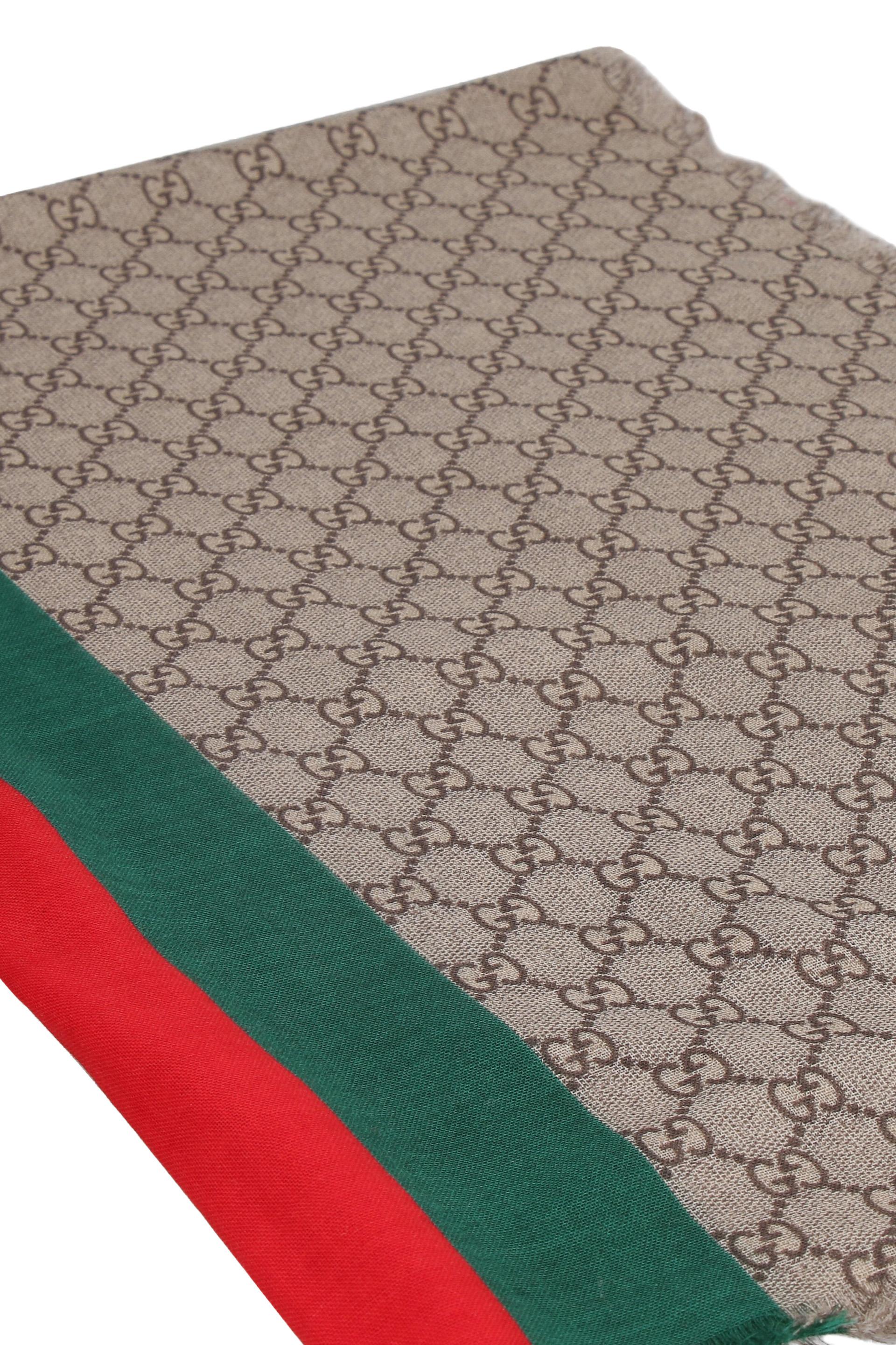 gucci beige wool scarf