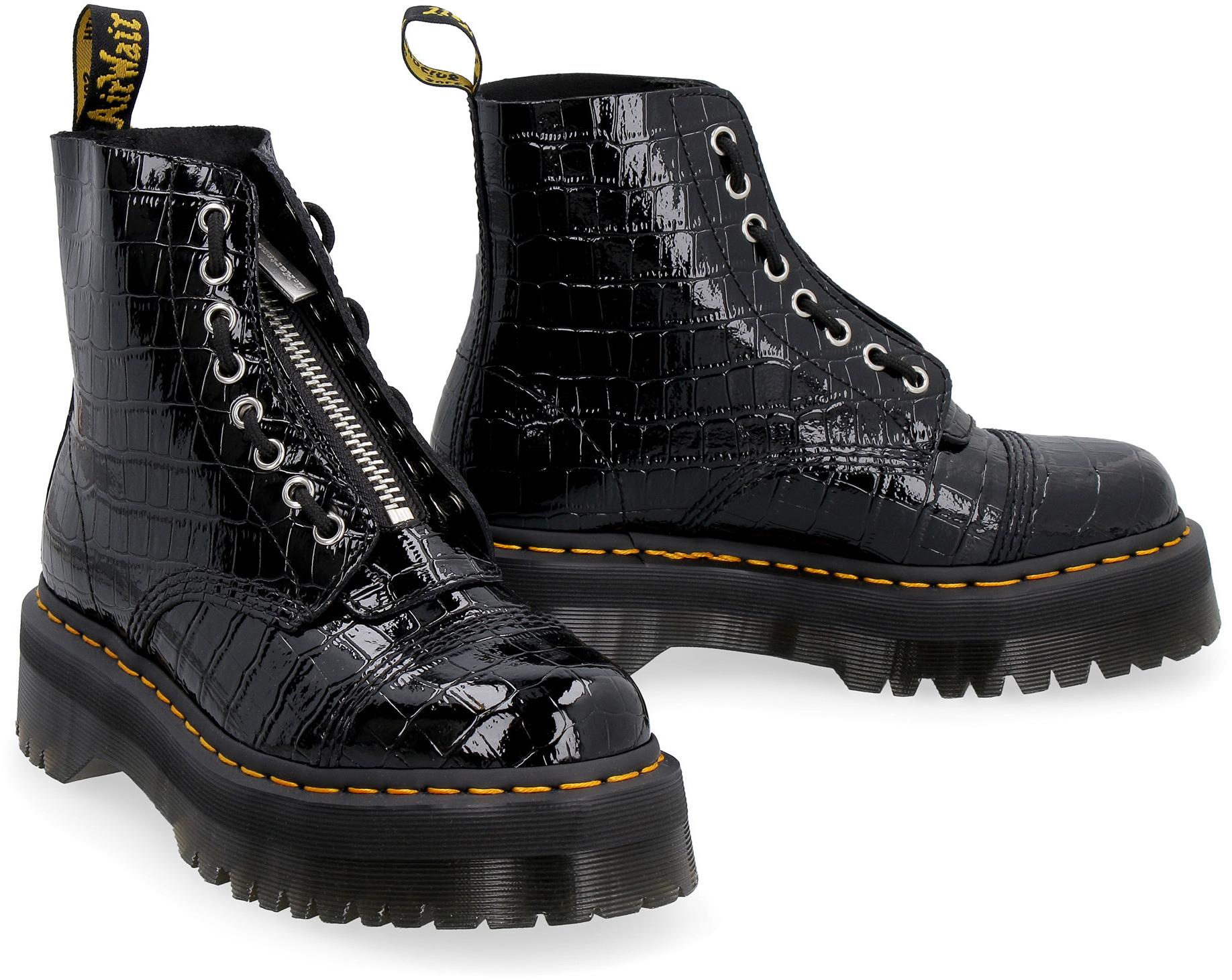 Dr. Martens Leather Sinclair Lace-up Ankle Boots in Black | Lyst