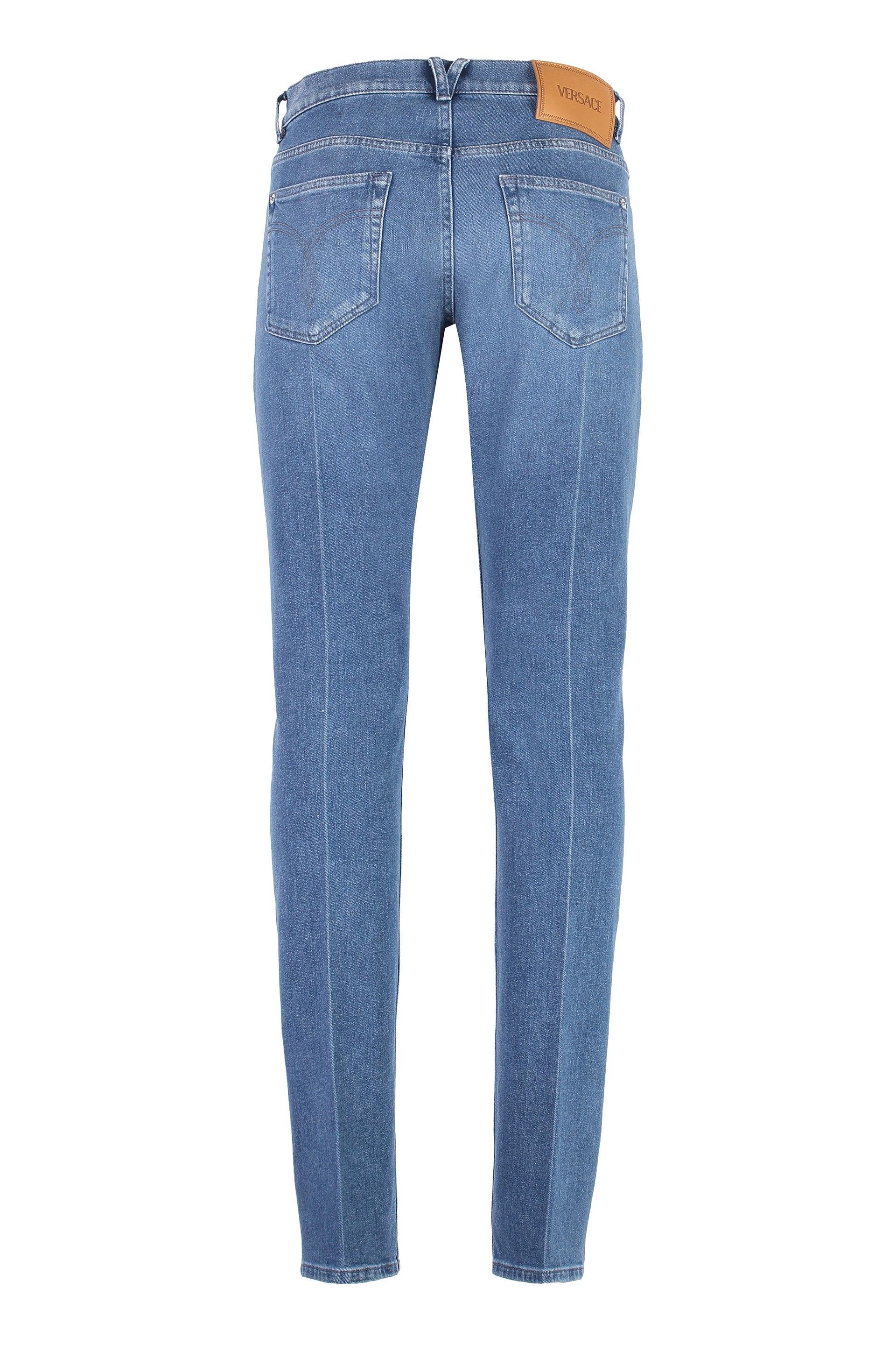 Versace 5-pocket Slim Fit Jeans in Blue for Men | Lyst