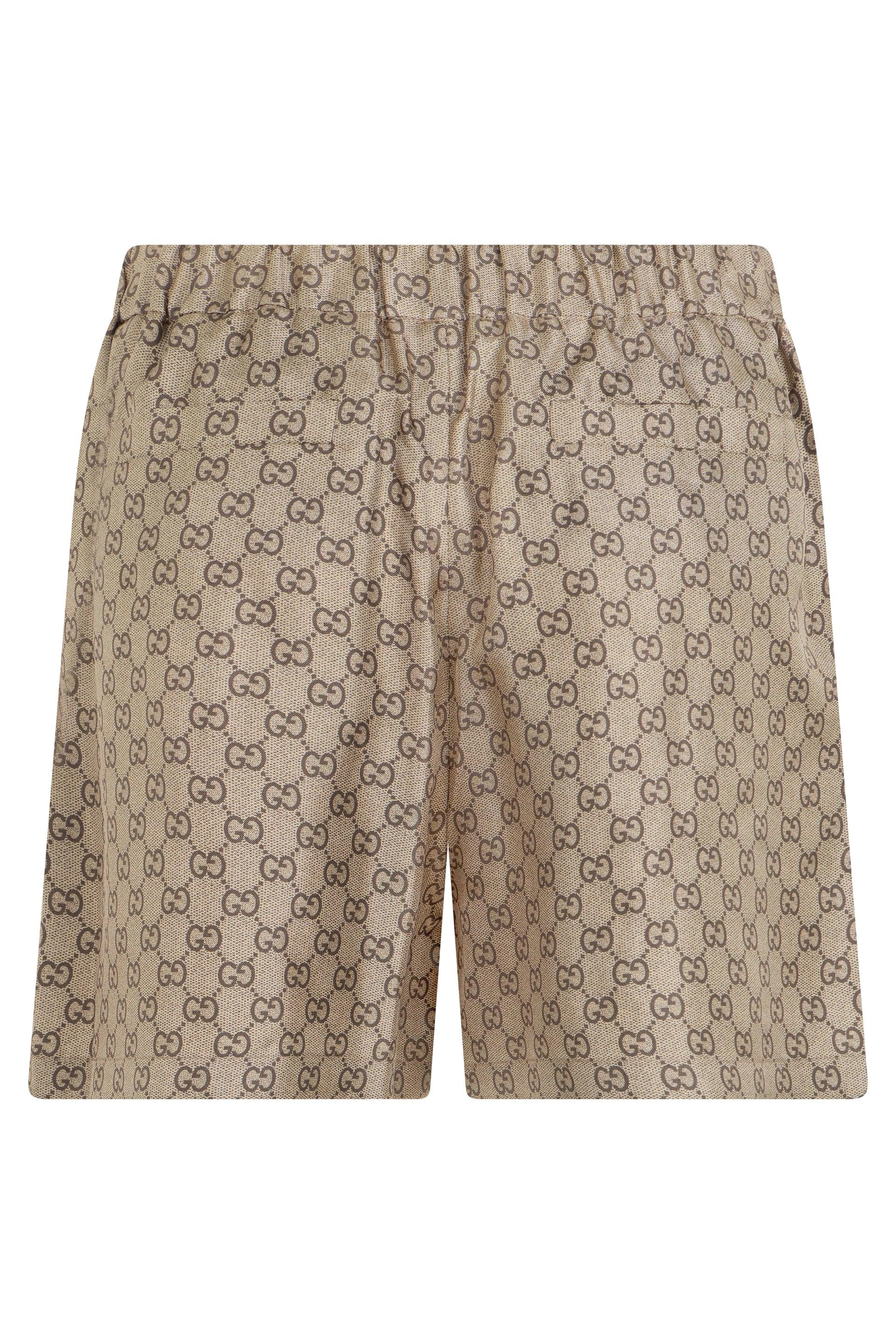 Gucci Elegant Short Trousers With Monogram in Natural | Lyst UK