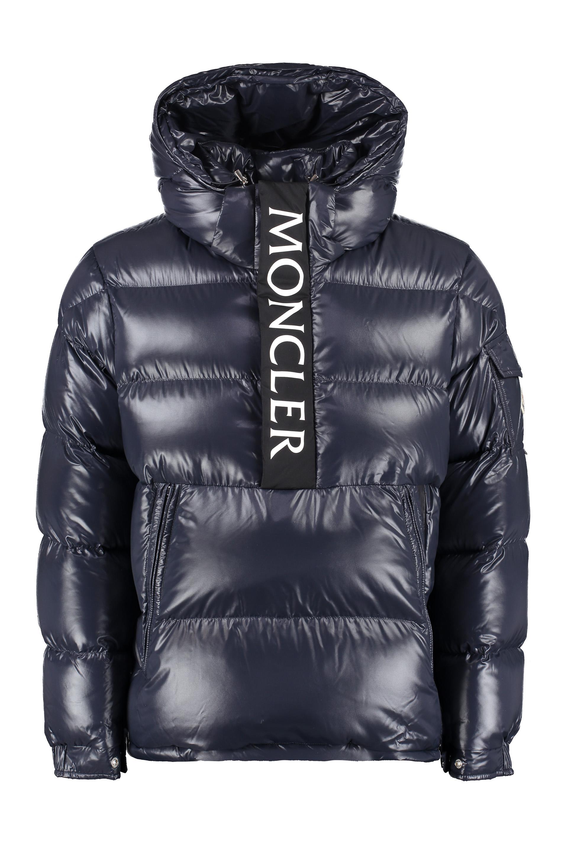 Moncler Maury Hooded Down Jacket in Blue for Men | Lyst