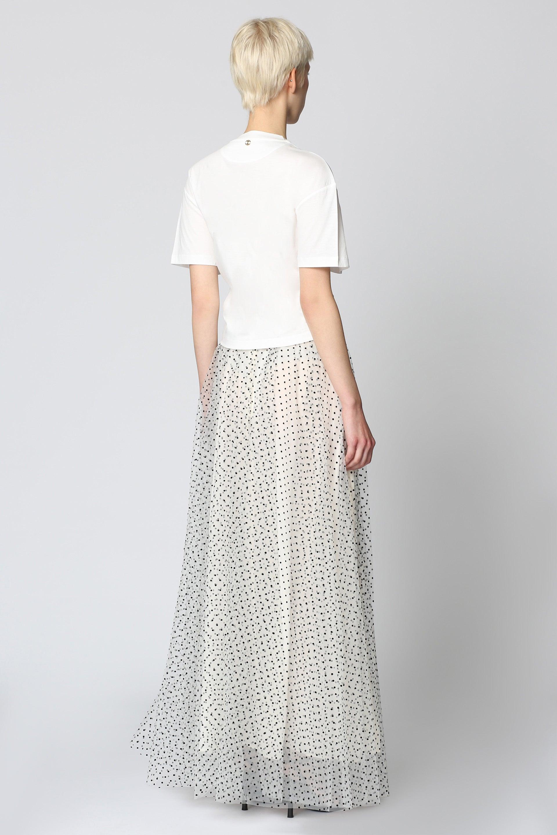 Zimmermann Polka-Dot Tulle Skirt in White | Lyst